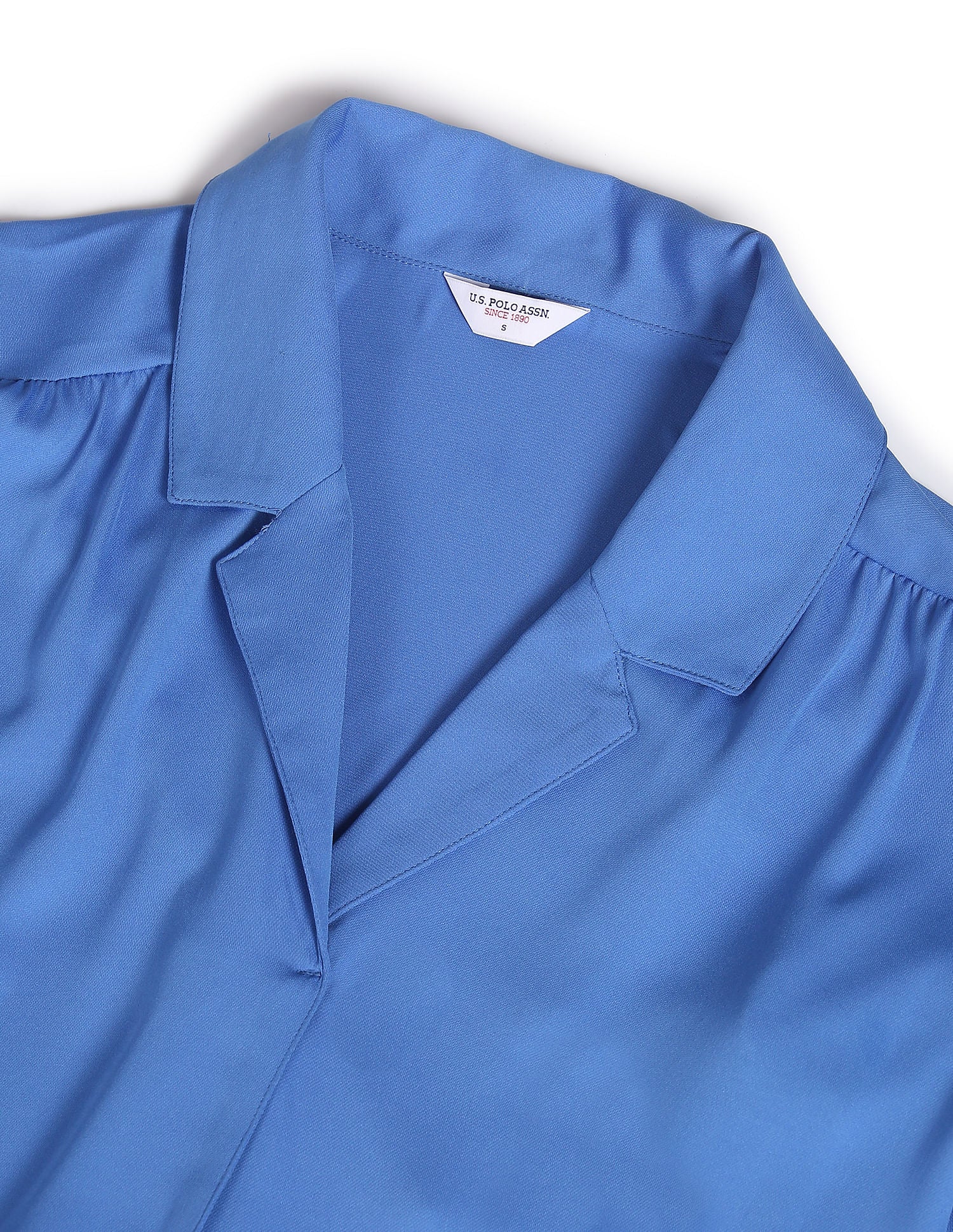 Solid Polyester Shirt Blue - U.S. POLO ASSN. | Large