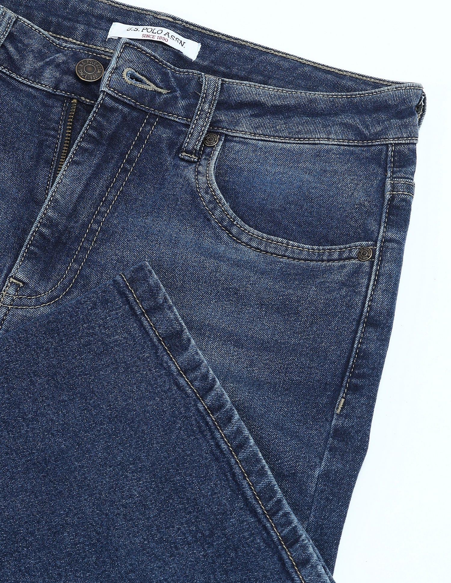 High Rise Extreme Flare Jeans Dark Blue - U.S. POLO ASSN. | Large