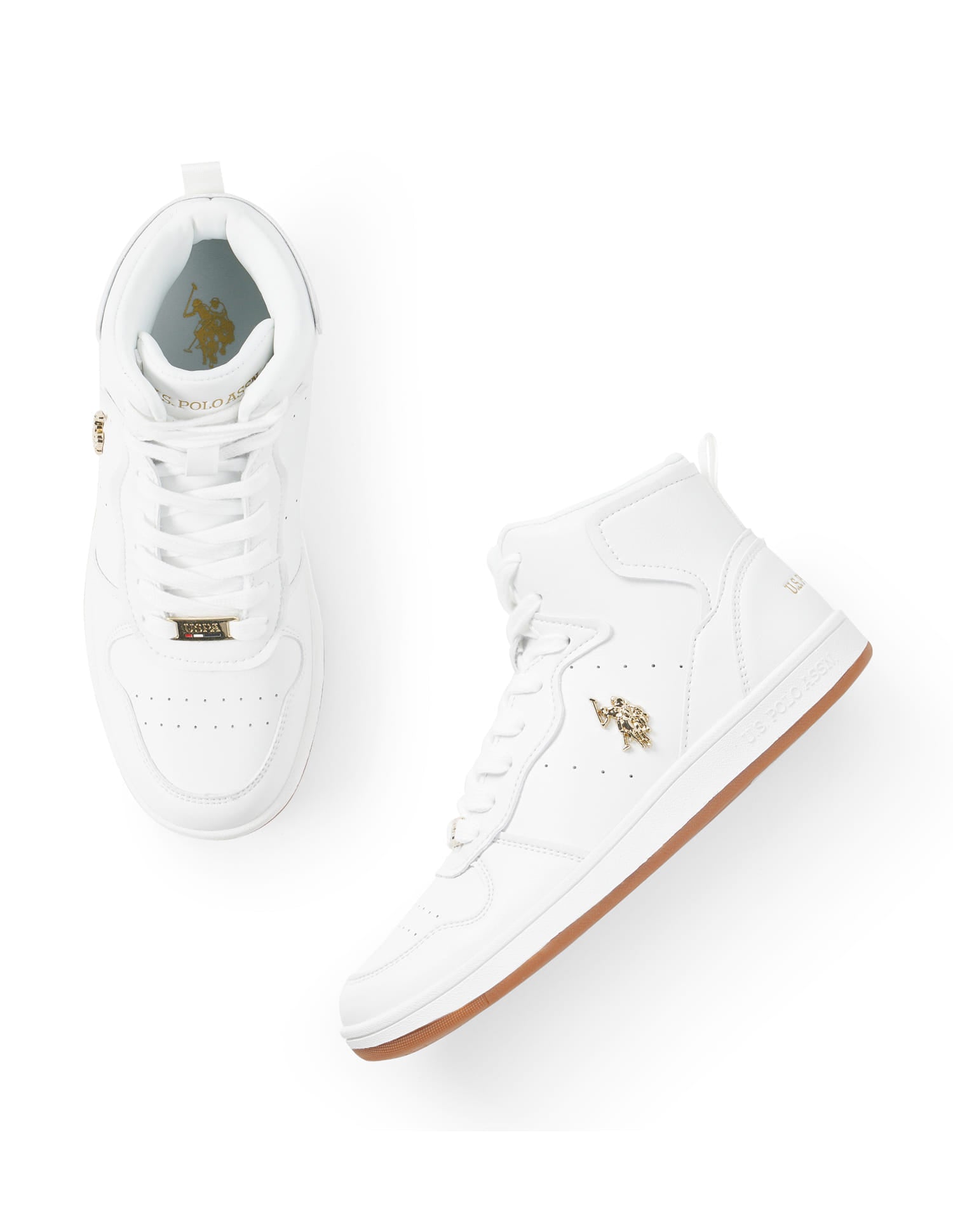 Round Toe Solid Rowan Sneakers White - U.S. Polo Assn. India | Large