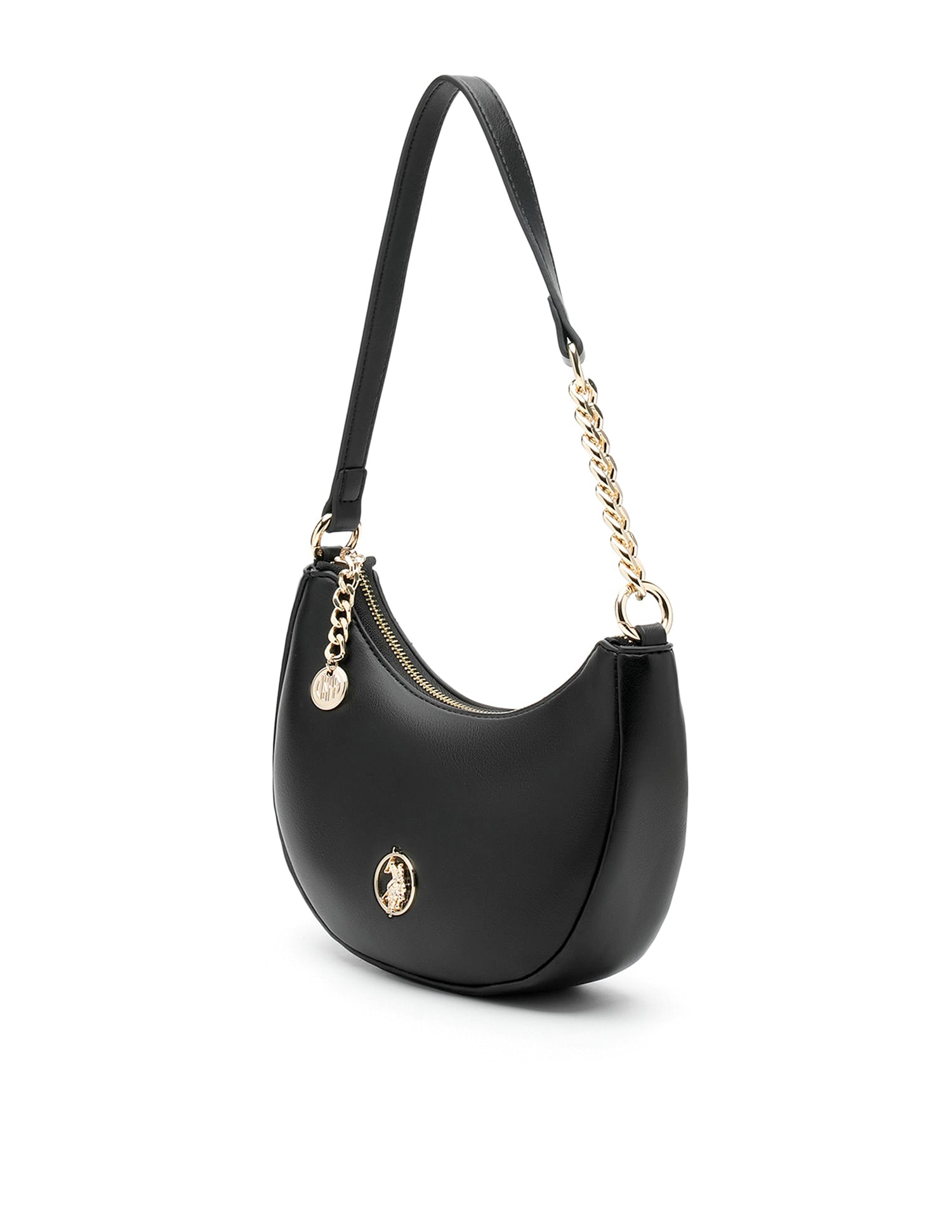 Miranda Textured Shoulder Bag Black - U.S. POLO ASSN. | Large