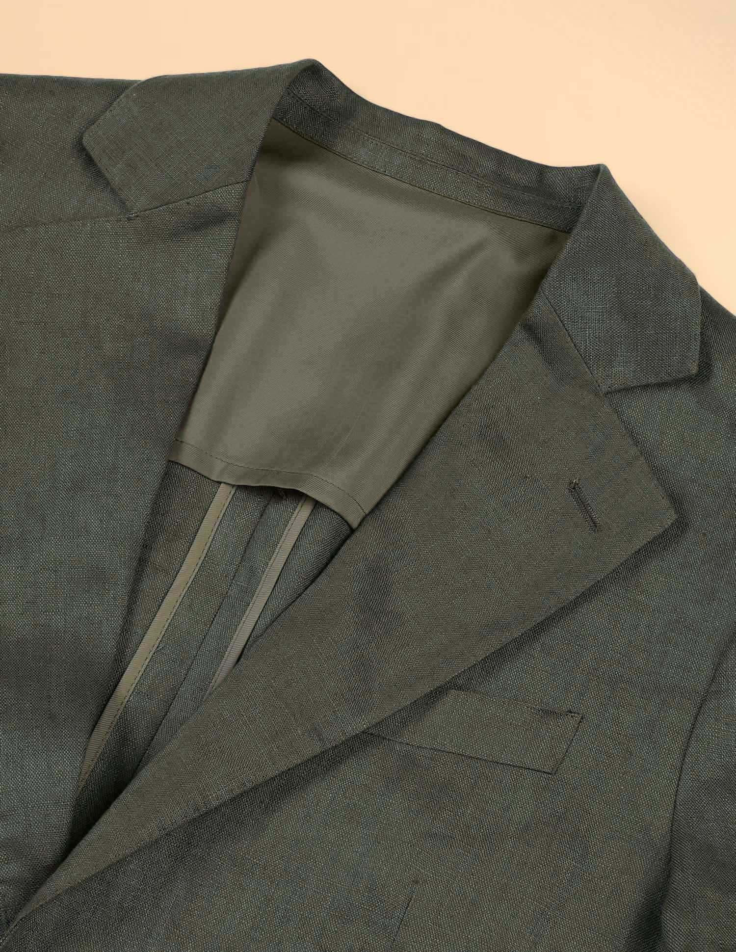 Pacho X Pure Linen Slim Fit Blazer Olive - U.S. POLO ASSN. | Large