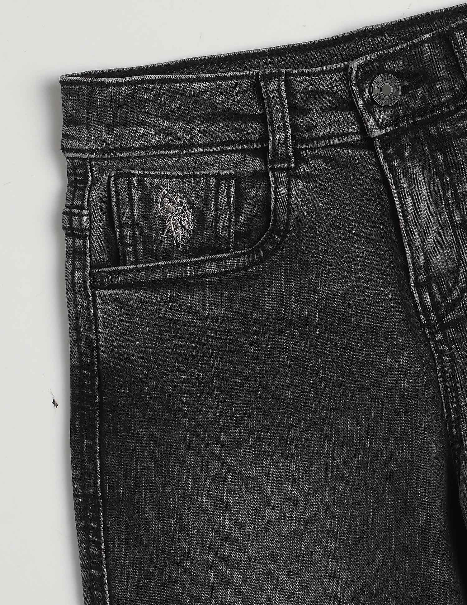 Stone Washed Baggy Fit Jeans Dark Grey - U.S. Polo Assn. India | Large