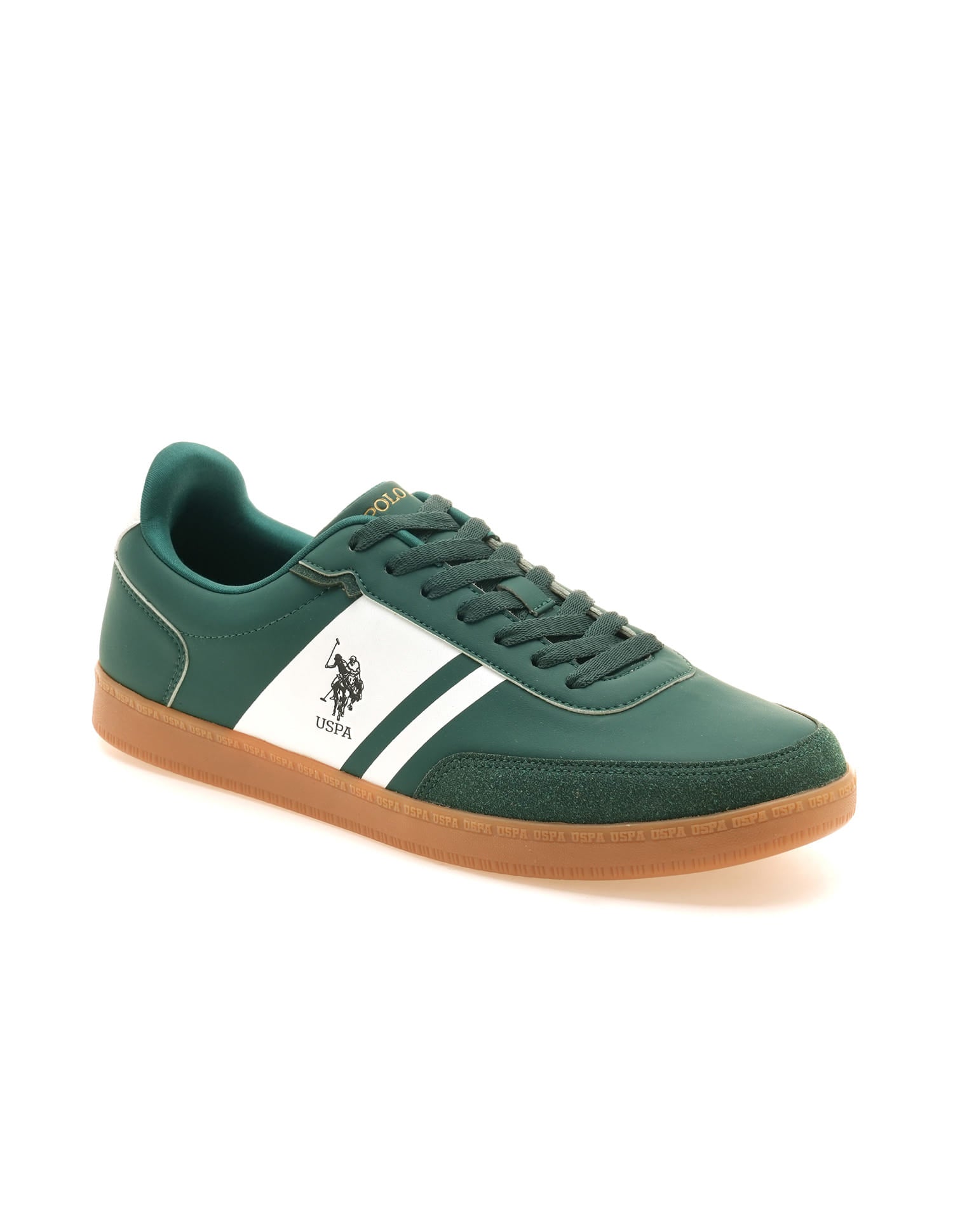 Men Hilton Colourblocked Sneakers Green - U.S. Polo Assn. India | Large