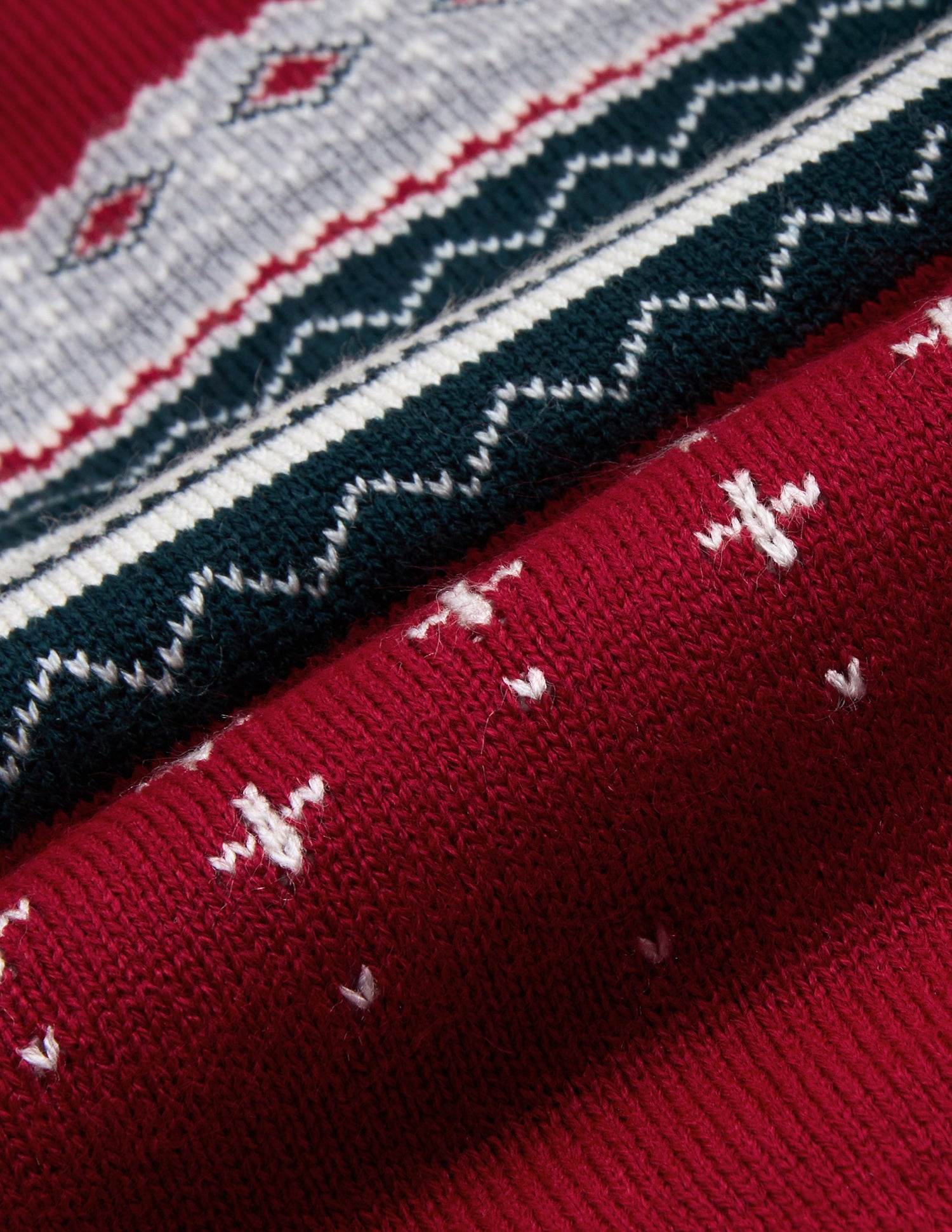 Geometric Patterned Knit Regular Fit Sweater Red - U.S. Polo Assn. India | Large