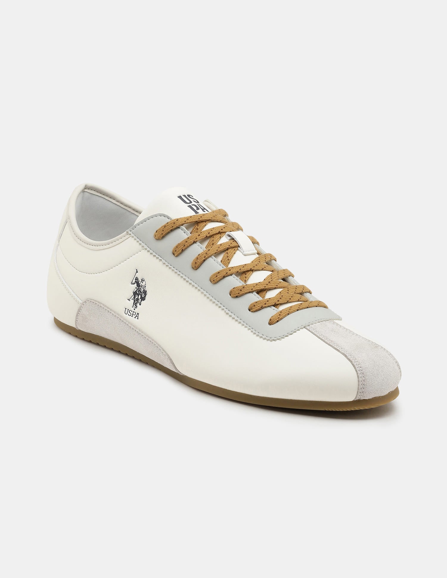 Colour Blocked Lace Ups Rush Sneakers Off White - U.S. Polo Assn. India | Large