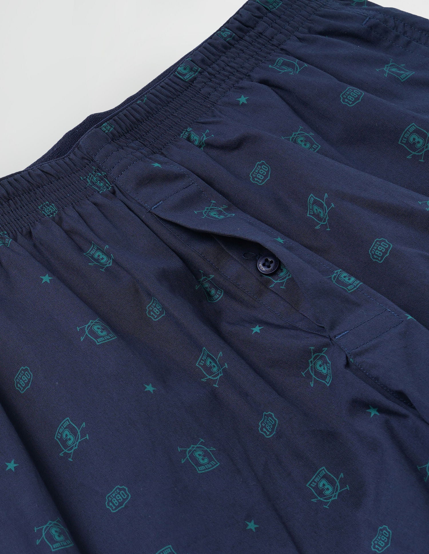 Dual Pocket All Over Print EX002 Boxers - Pack Of 1 Navy - U.S. POLO ASSN. | Large