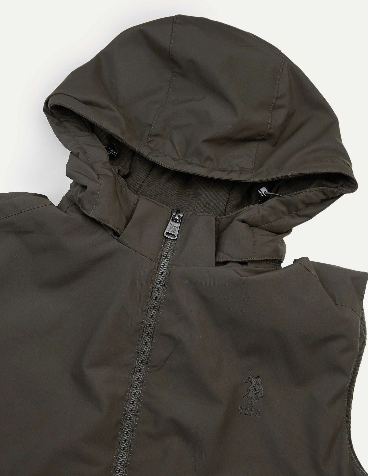 Solid Regular Fit Jacket Olive - U.S. Polo Assn. India | Large
