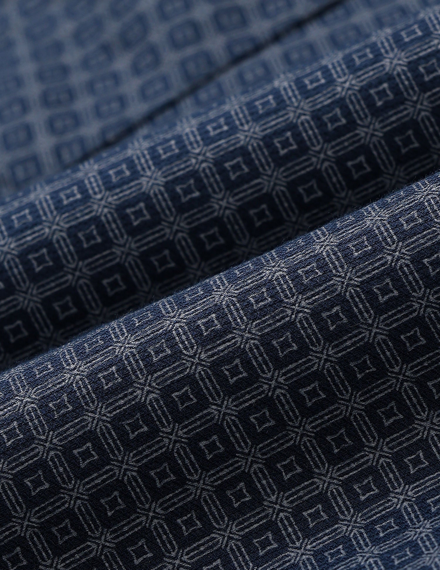Tailored Fit Printed Shirt Blue - U.S. Polo Assn. India | Large