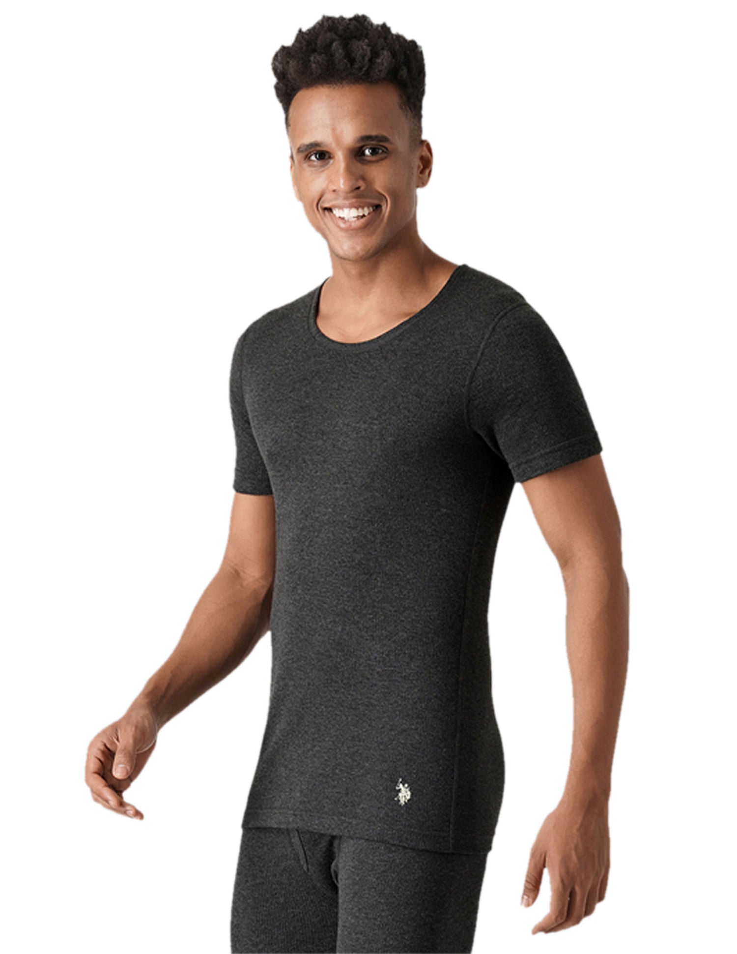 Slim Fit Tri Blend I751 Thermal T-Shirt - Pack Of 1 Charcoal - U.S. POLO ASSN. | Large