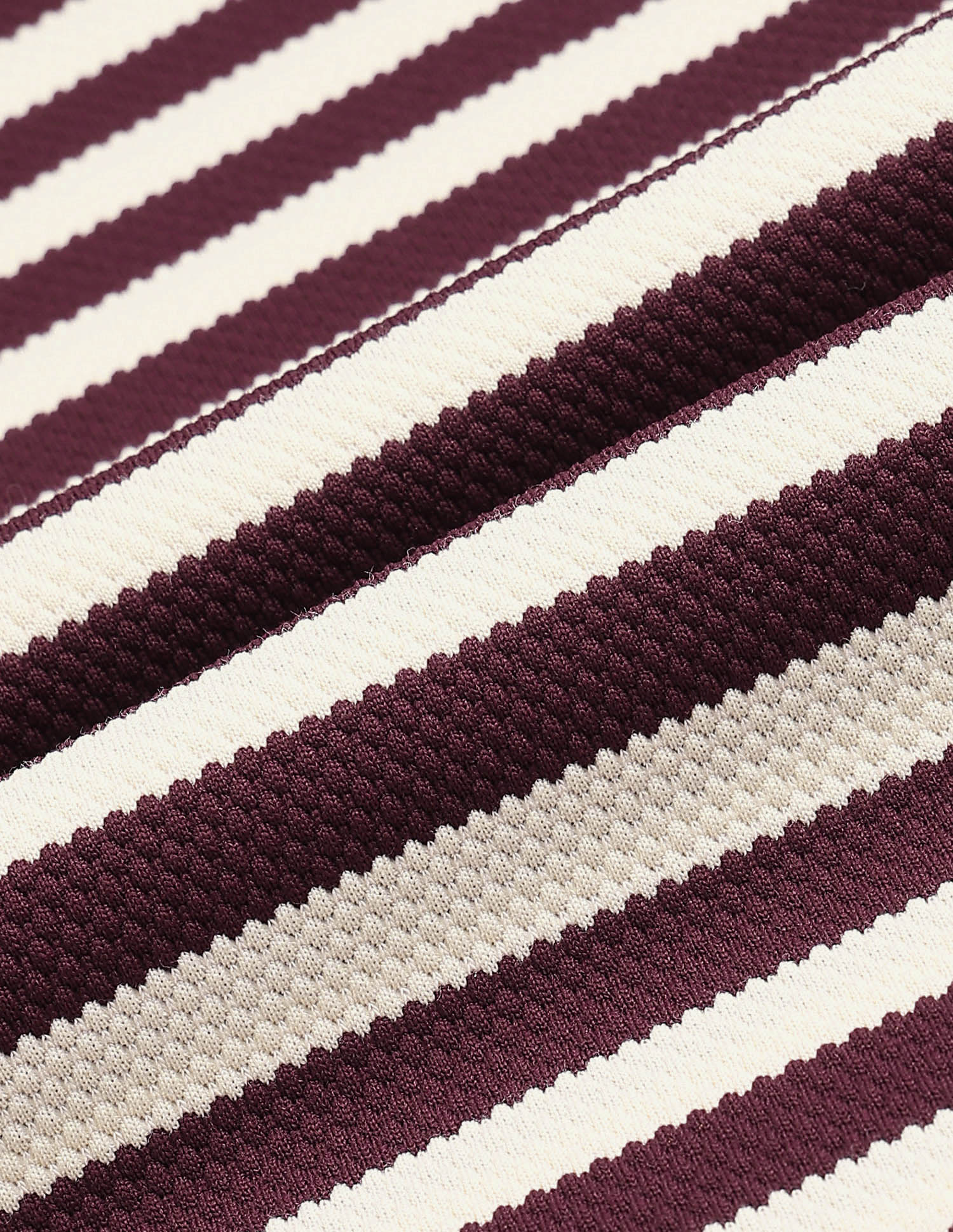 Horizontal Striped Key Hole Polo Shirt Wine - U.S. Polo Assn. India | Large