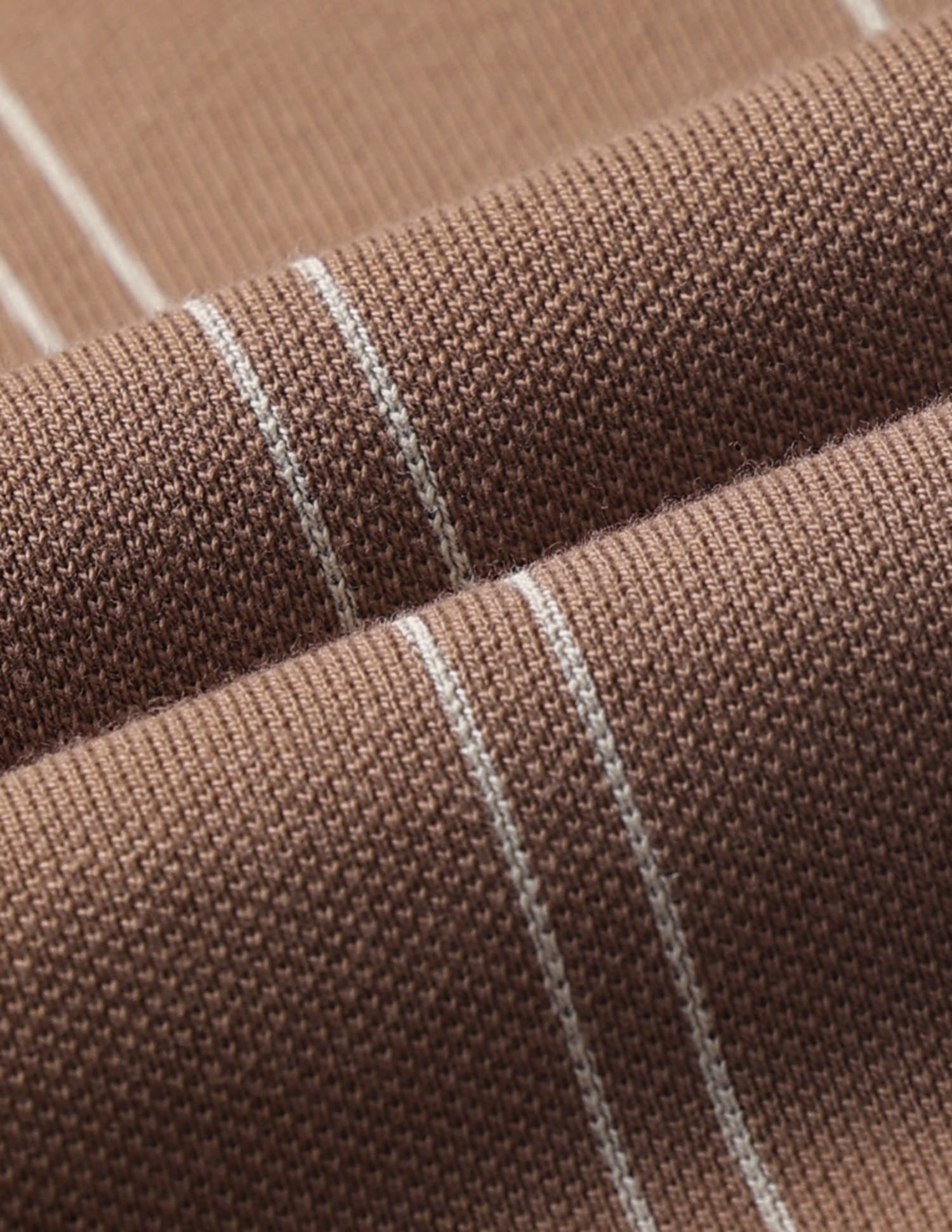 Vertical Striped Slim Fit Polo Shirt Light Brown - U.S. POLO ASSN. | Large