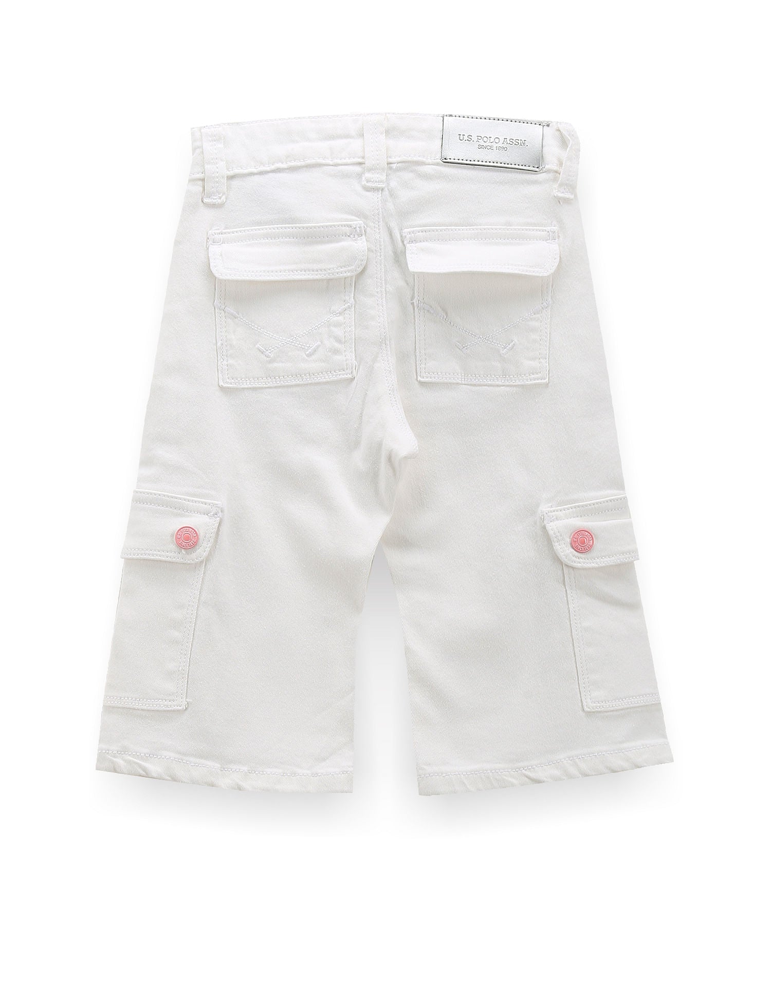 Girls Multi Pocket Cotton Jeans white - U.S. POLO ASSN. | Large