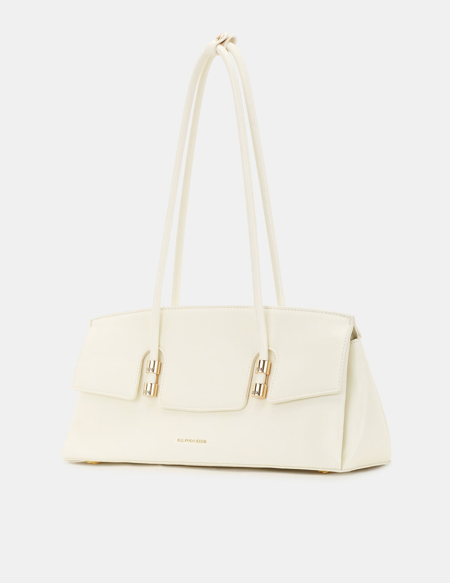 Women Bambi Shoulder Bag with Dual Compartments Off White - U.S. POLO ASSN. | Large