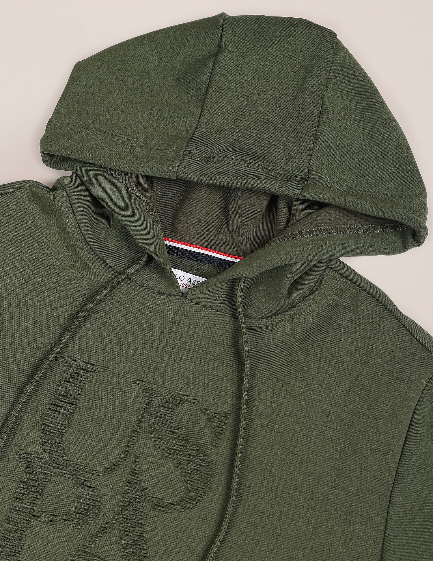 Embossed Logo Hooded Sweatshirt Olive - U.S. POLO ASSN. | Large