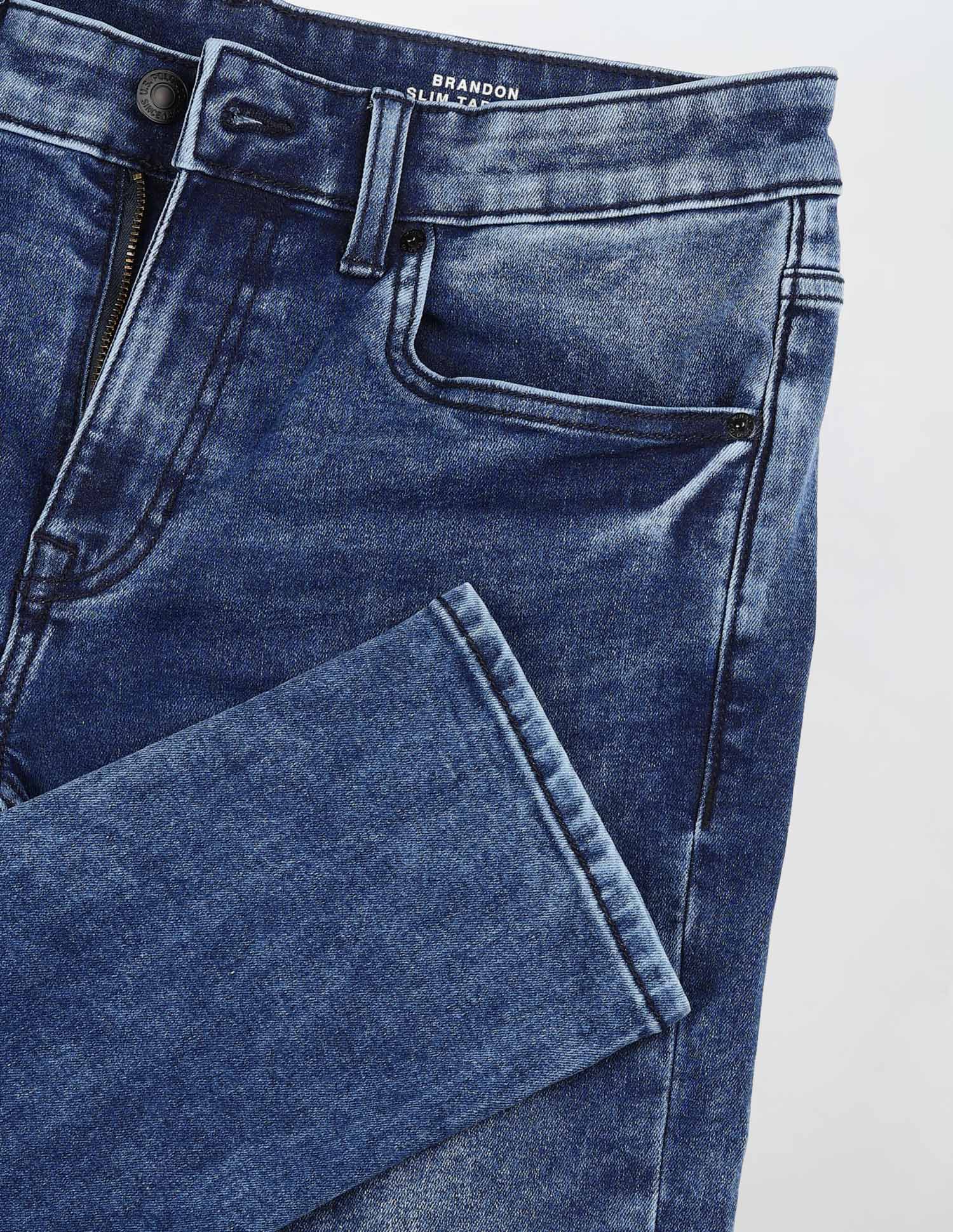 Brandon Slim Tapered Fit Blue Jeans Indigo - U.S. Polo Assn. India | Large