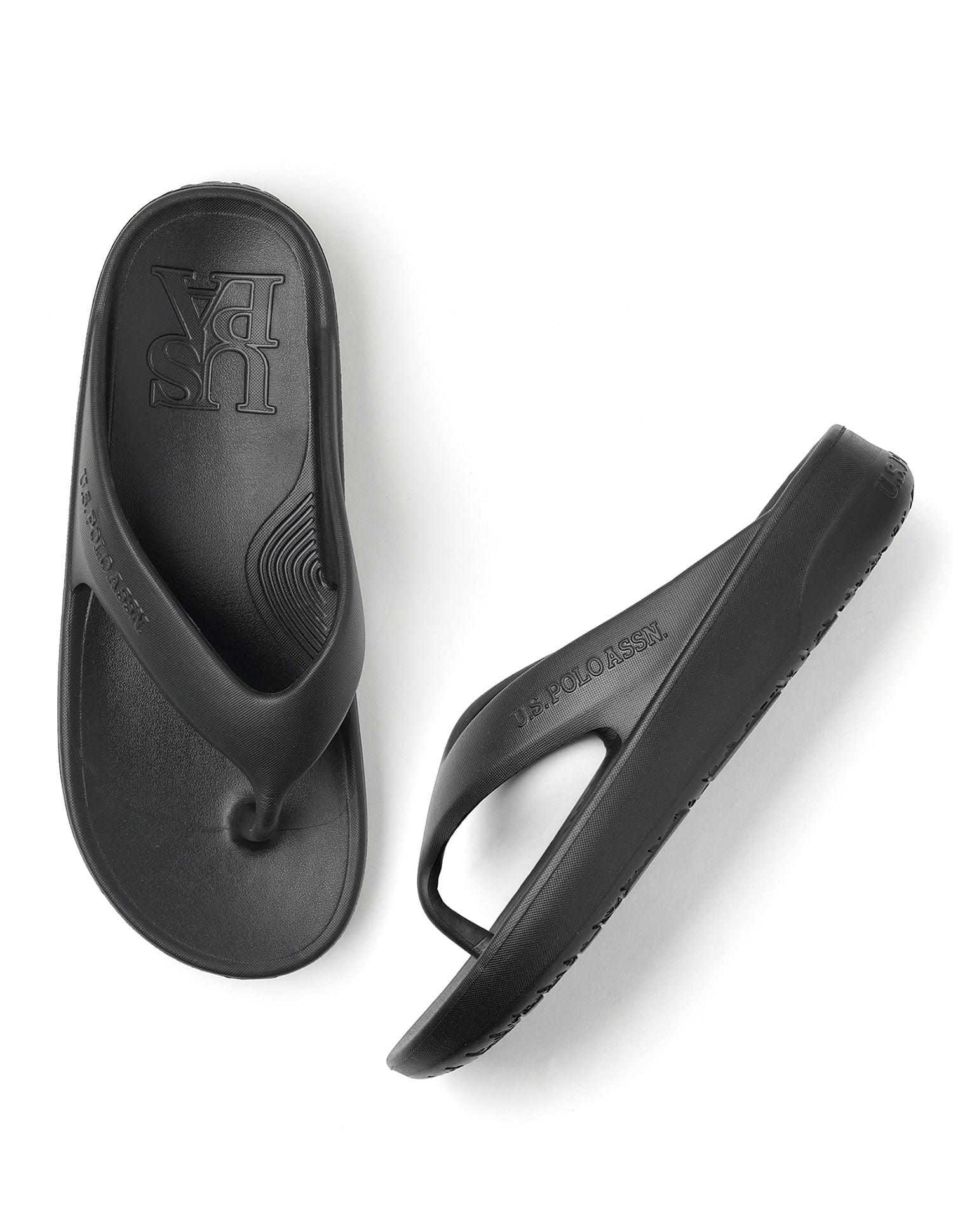 Men Axel 2.0 Black Foam Walk Flip Flop Black - U.S. POLO ASSN. | Large