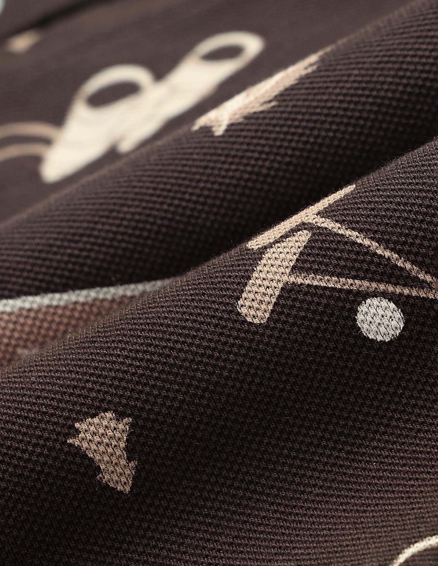 Boys All Over Printed Pure Cotton Polo Shirt Dark Brown - U.S. POLO ASSN. | Large