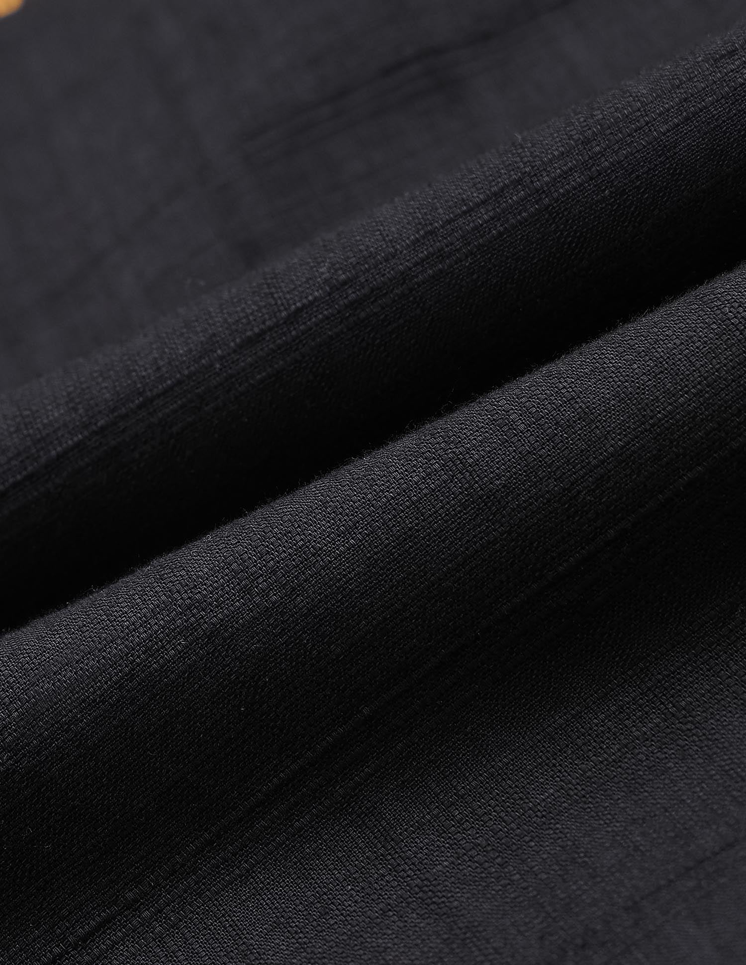 Textured Regular Fit Shirt Black - U.S. Polo Assn. India | Large