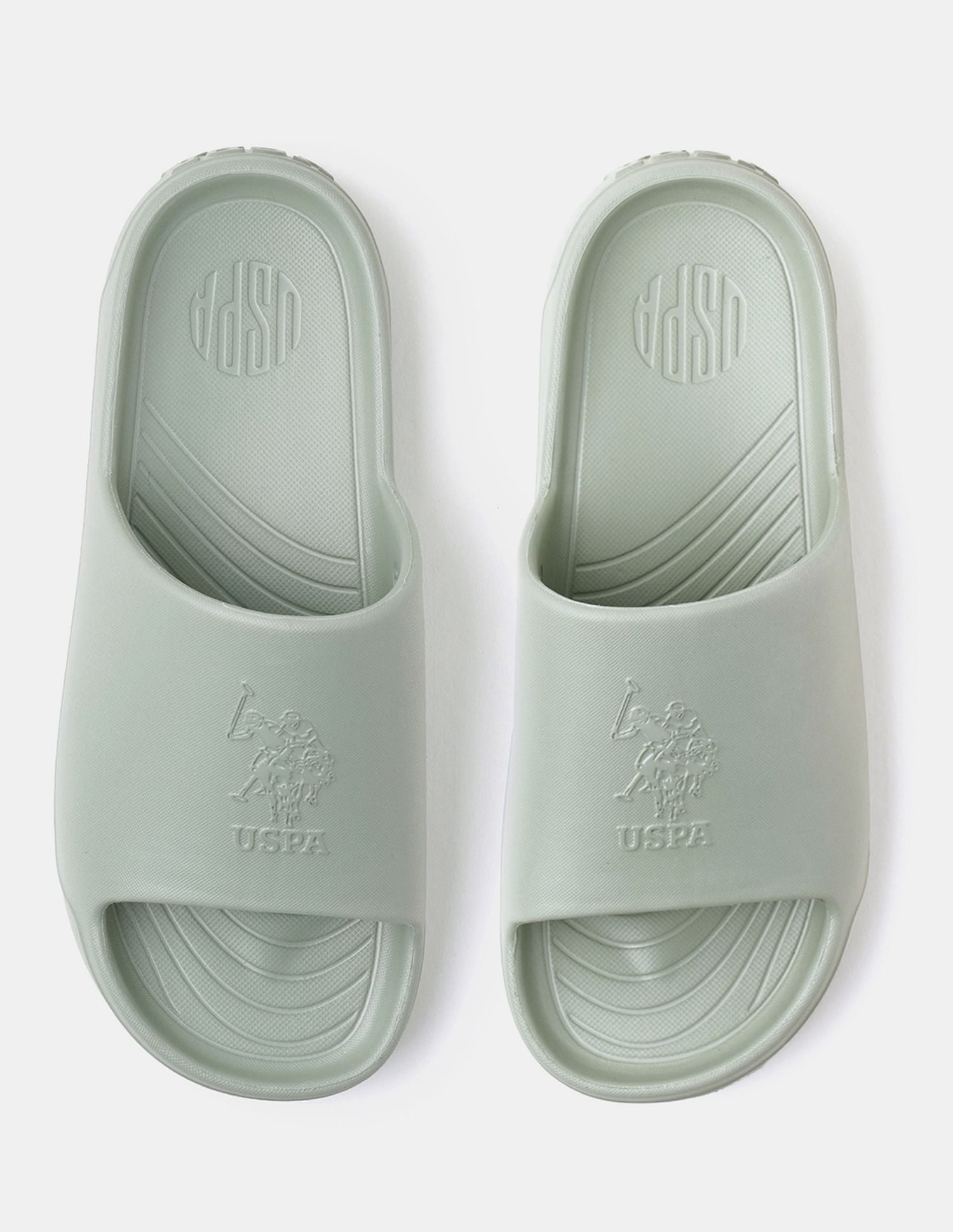 Men Palmer Open Toe Slippers Light Green - U.S. POLO ASSN. | Large