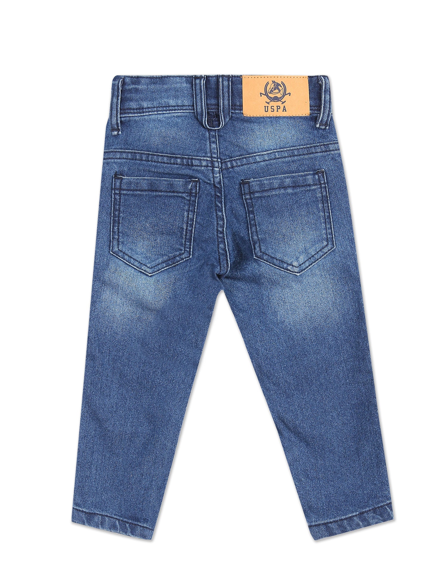 Boys Blue Skinny Fit Stone Wash Jeans Blue - U.S. Polo Assn. India | Large