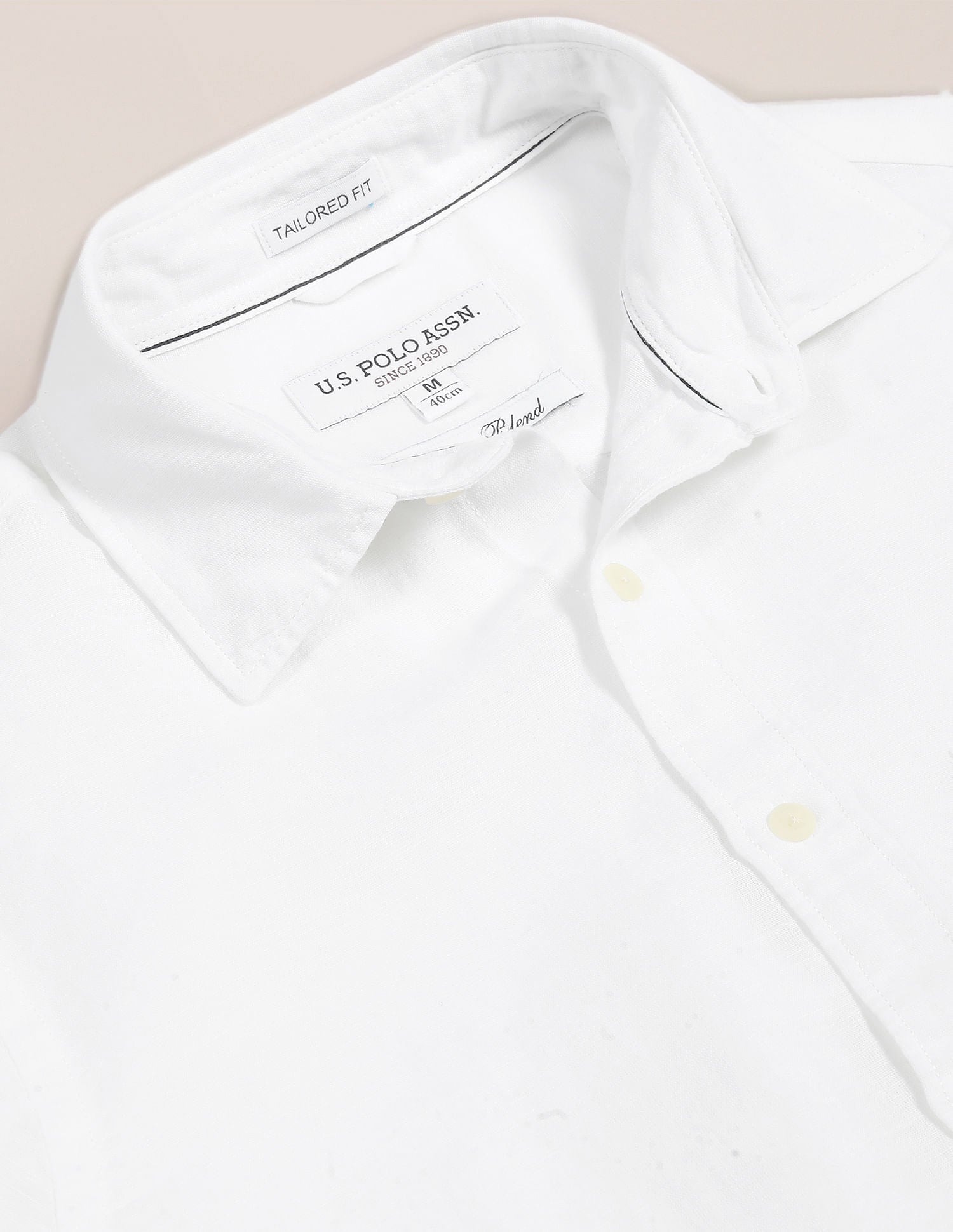Short Sleeve Solid Casual Shirt White - U.S. Polo Assn. India | Large