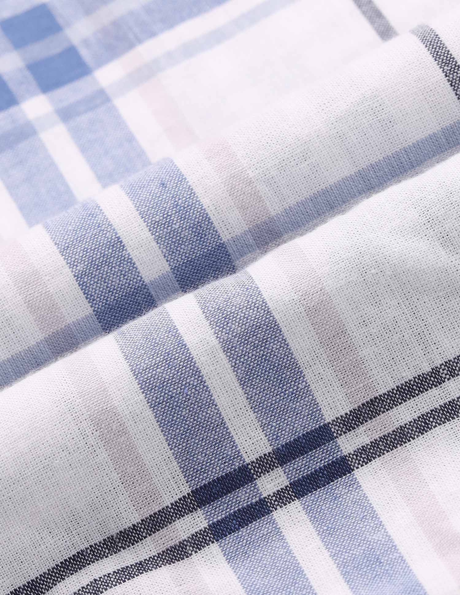 Plaid Checked Tailored Fit Shirt White - U.S. Polo Assn. India | Large