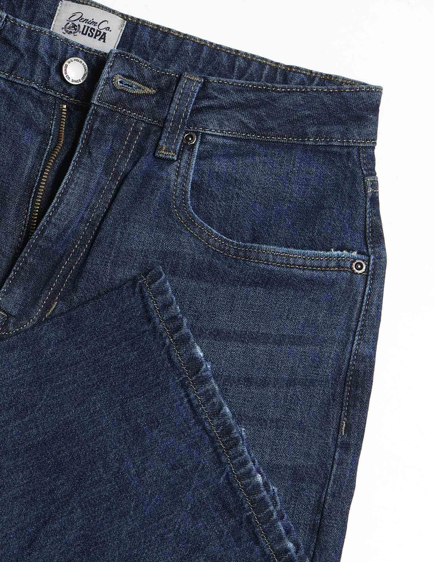 High Rise Straight Fit Jeans Blue - U.S. Polo Assn. India | Large
