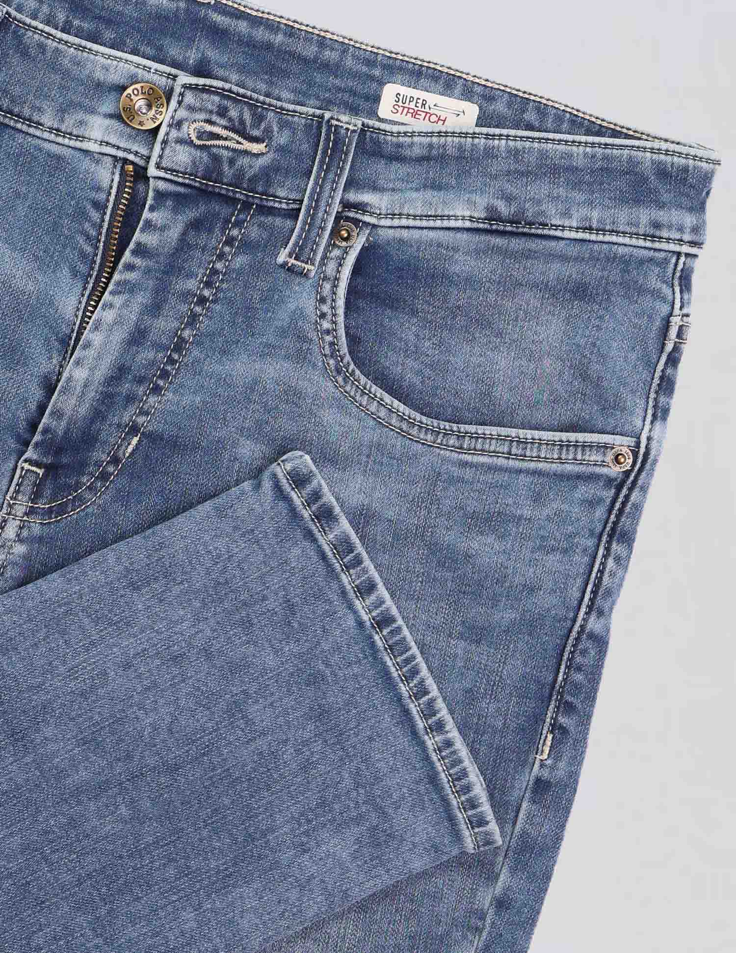 Brandon Slim-Tapered Fit Super Stretch Jeans Blue - U.S. Polo Assn. India | Large