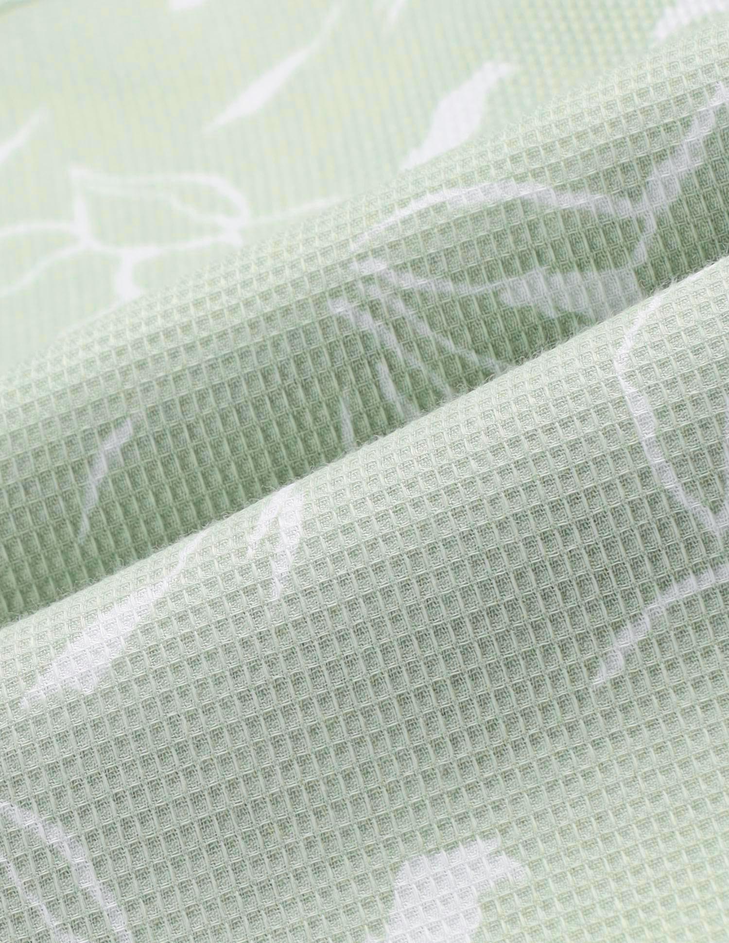 Boys Floral Printed Dobby Shirt Green - U.S. POLO ASSN. | Large