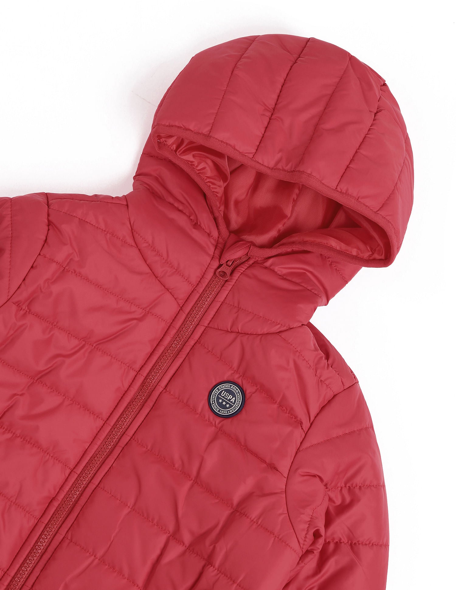 Boys Solid Hooded Jacket Medium Red - U.S. POLO ASSN. | Large