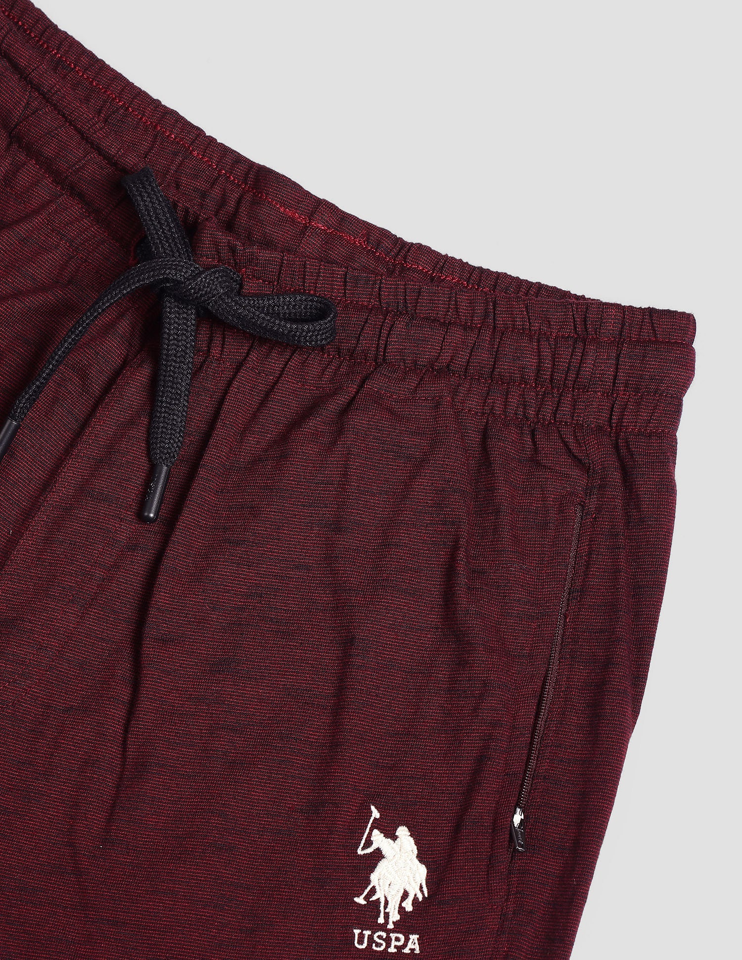 Heathered Drawstring Waist LJ004 Joggers - Pack Of 1 Red - U.S. POLO ASSN. | Large