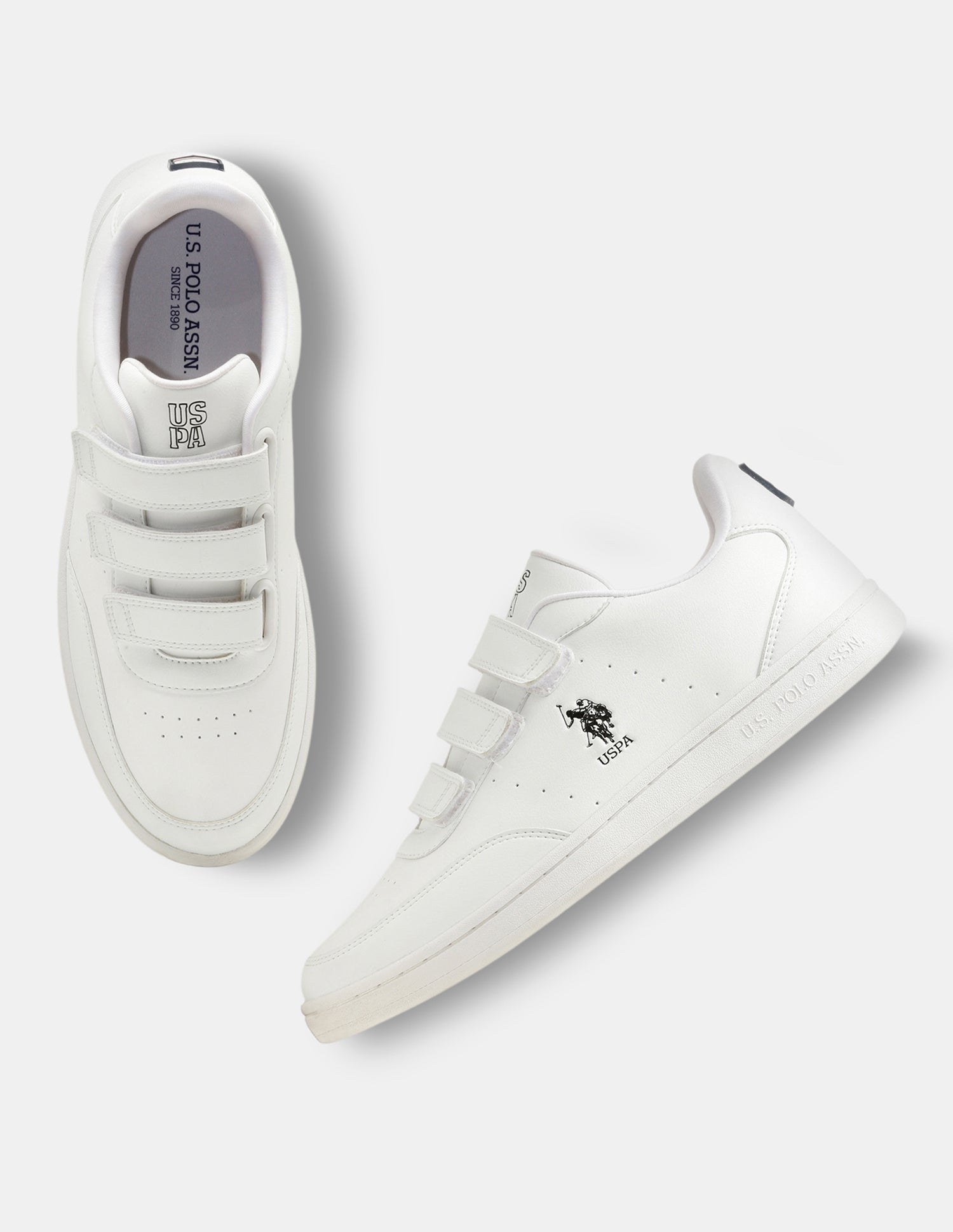 Men Elio Velcro Sneakers White - U.S. Polo Assn. India | Large