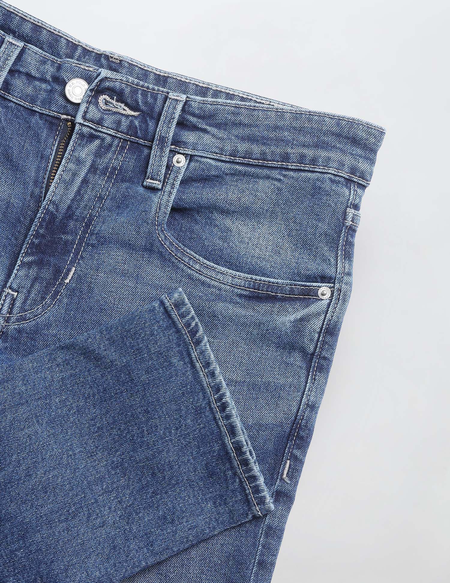 Regallo Skinny Fit Blue Jeans Mid Blue - U.S. Polo Assn. India | Large