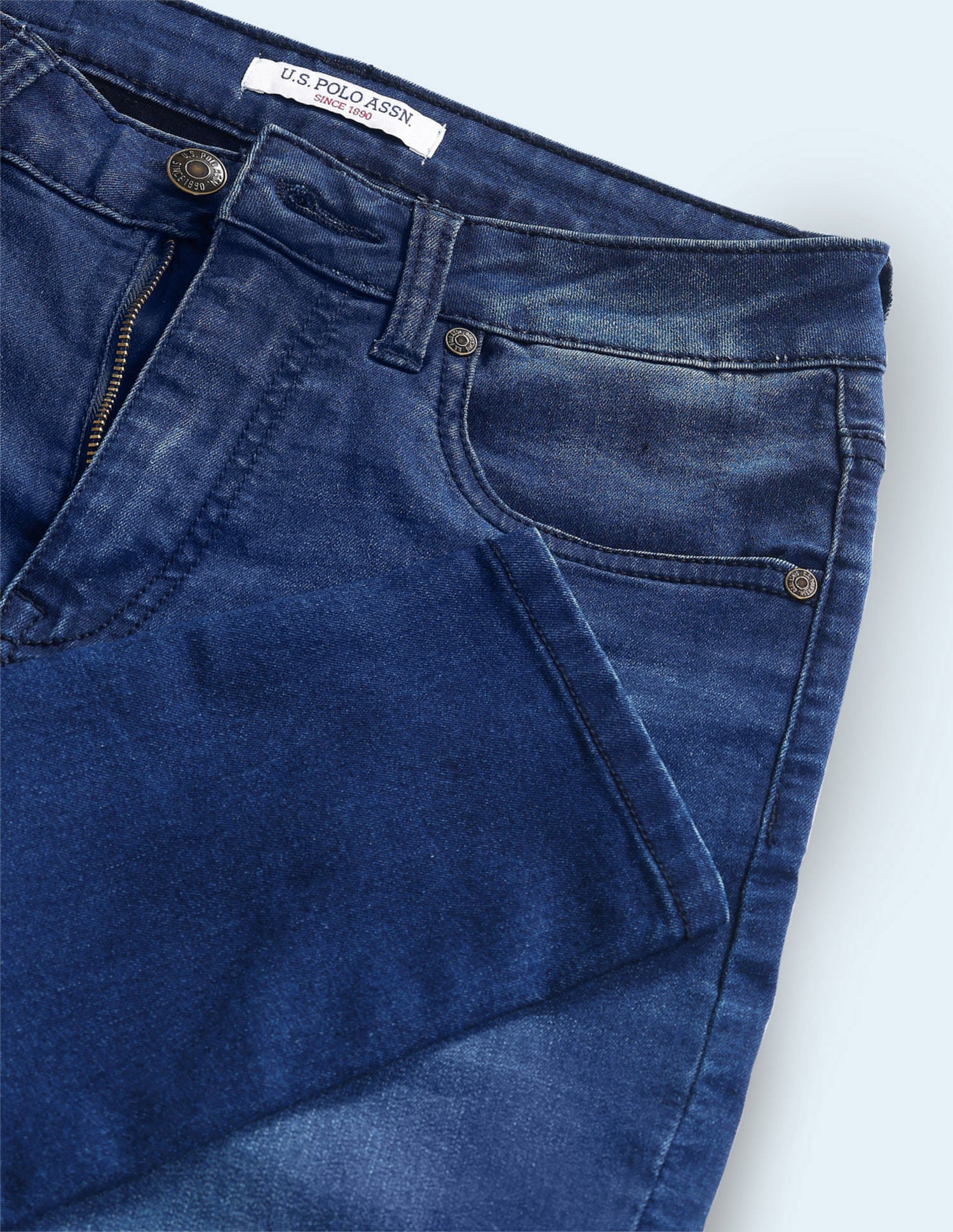 Super Skinny Fit Blue Jeans Blue - U.S. Polo Assn. India | Large