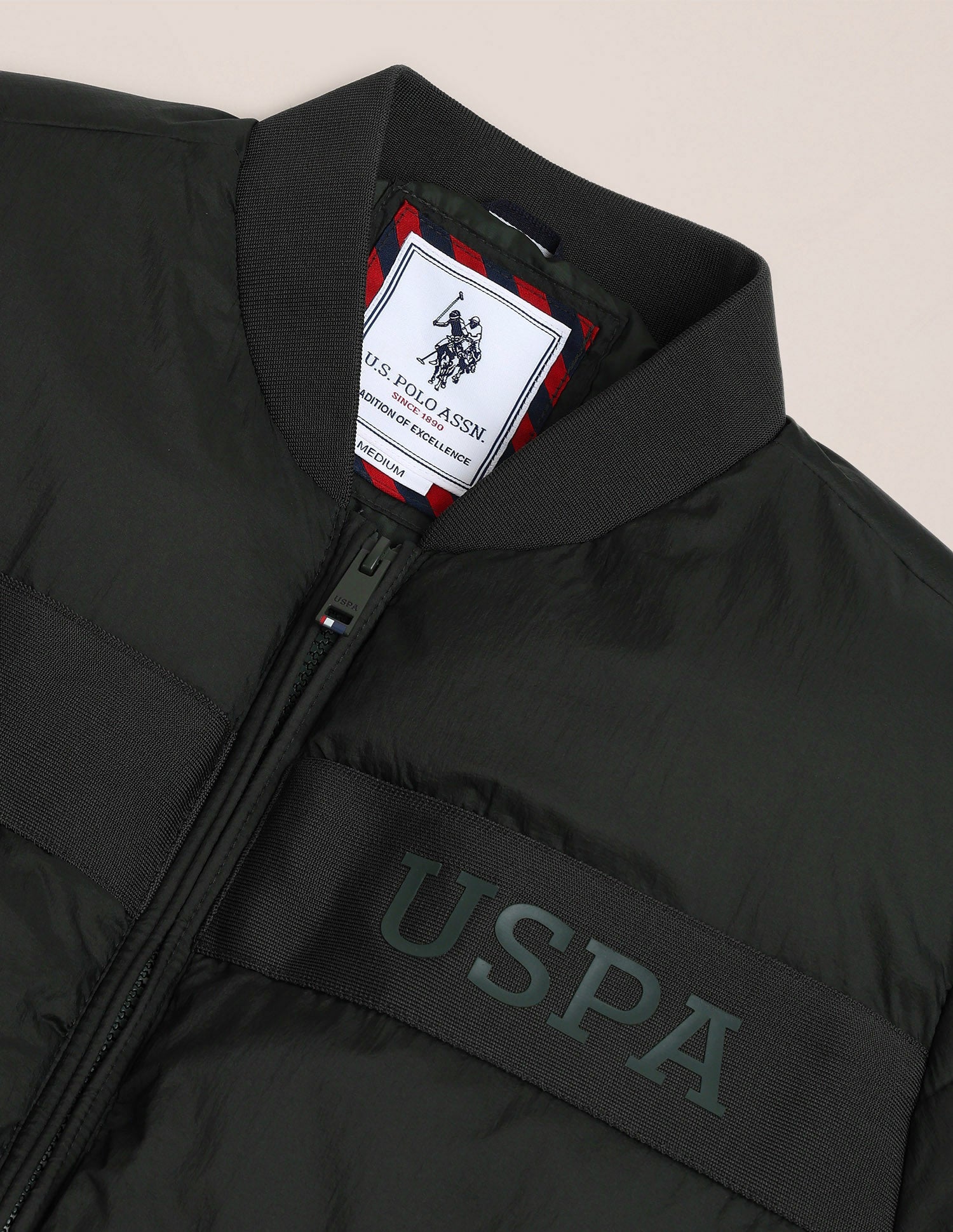 Solid Puffer Jacket Olive - U.S. POLO ASSN. | Large