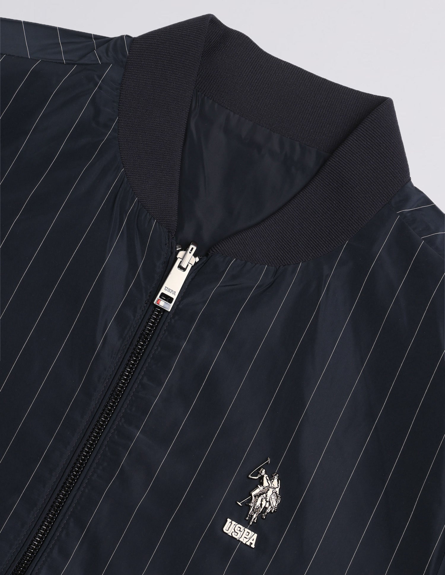 Vertical Striped Bomber Jacket Navy - U.S. Polo Assn. India | Large