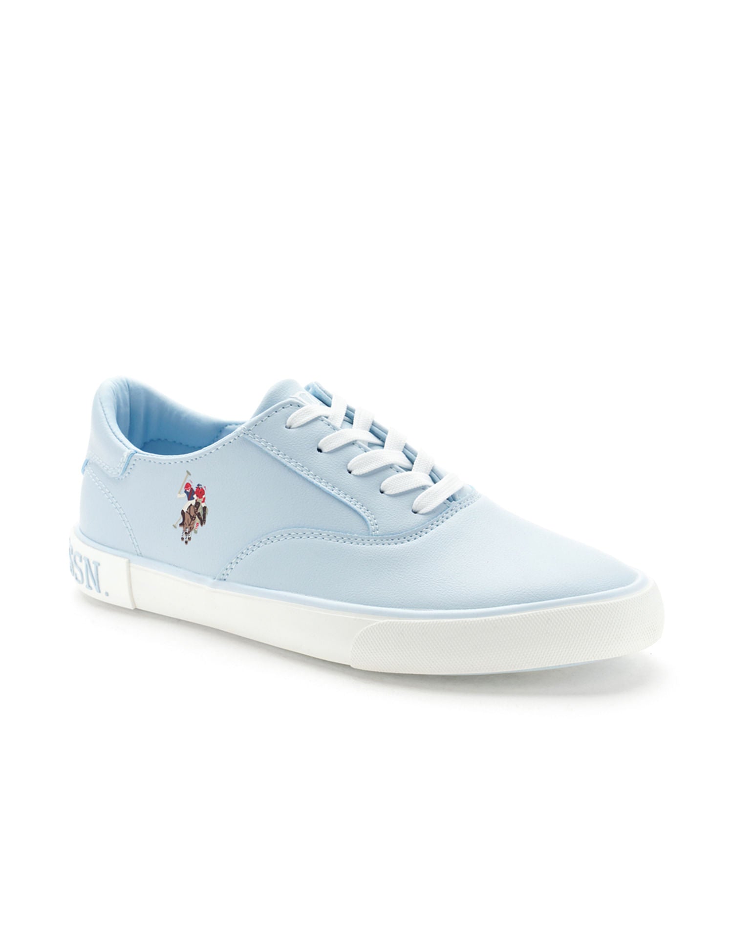 U.S. Polo Assn. Women Parker 2.0 Round Toe Casual Sneakers Light Blue - U.S. POLO ASSN. | Large