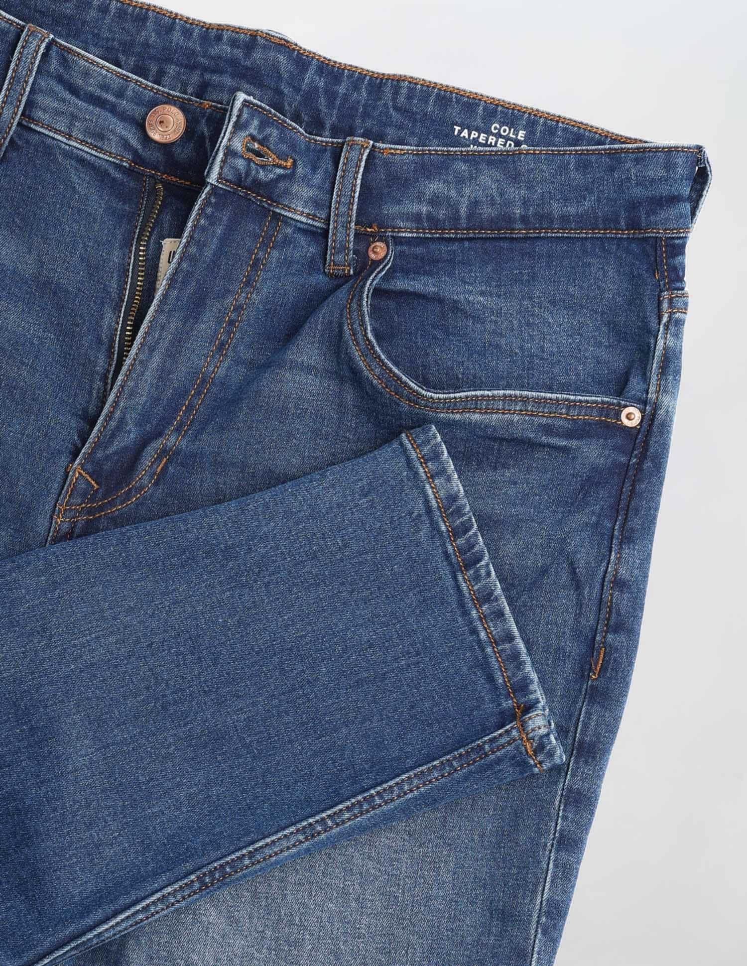 Cole Comfort Cropped Fit Blue Jeans Indigo - U.S. POLO ASSN. | Large