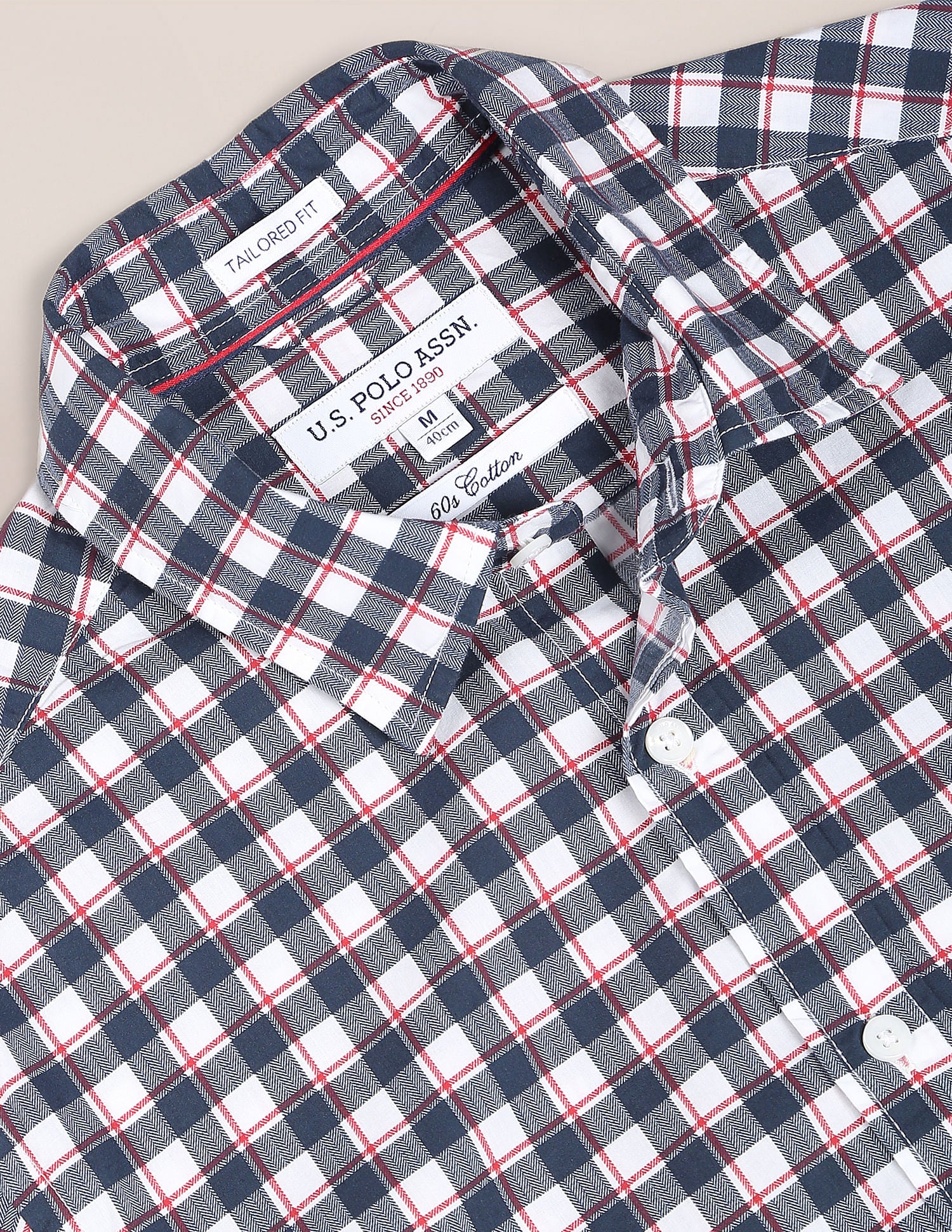 Cotton Tartan Check Casual Shirt Navy - U.S. POLO ASSN. | Large