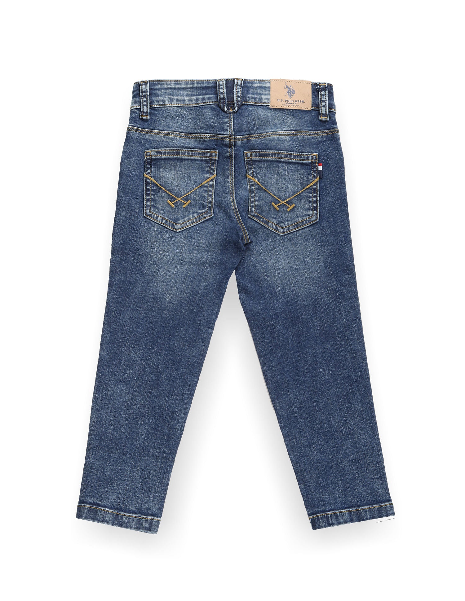 Boys Skinny Fit Mid Rise Jeans Blue - U.S. POLO ASSN. | Large