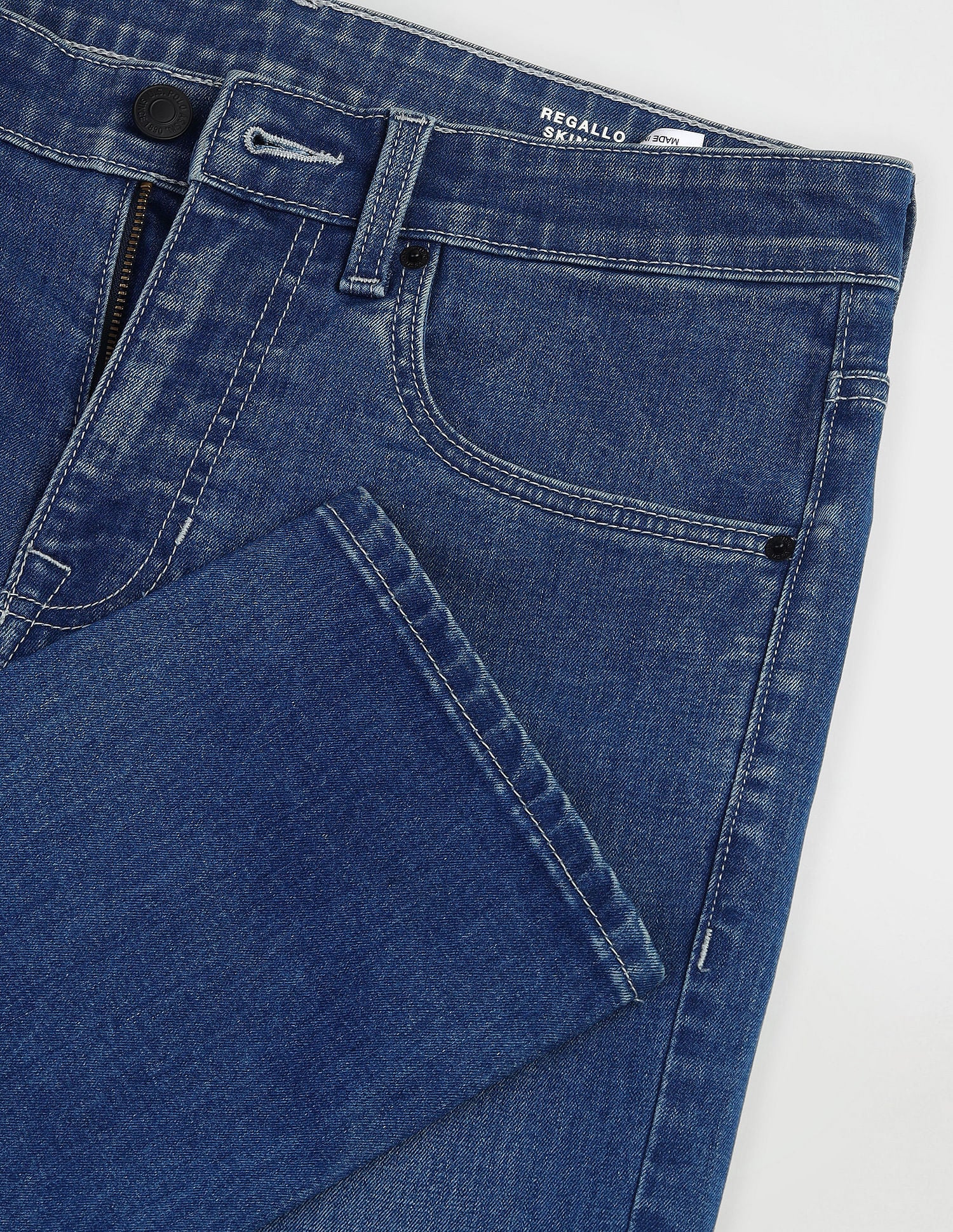 Regallo Skinny Fit Blue Jeans Blue - U.S. Polo Assn. India | Large