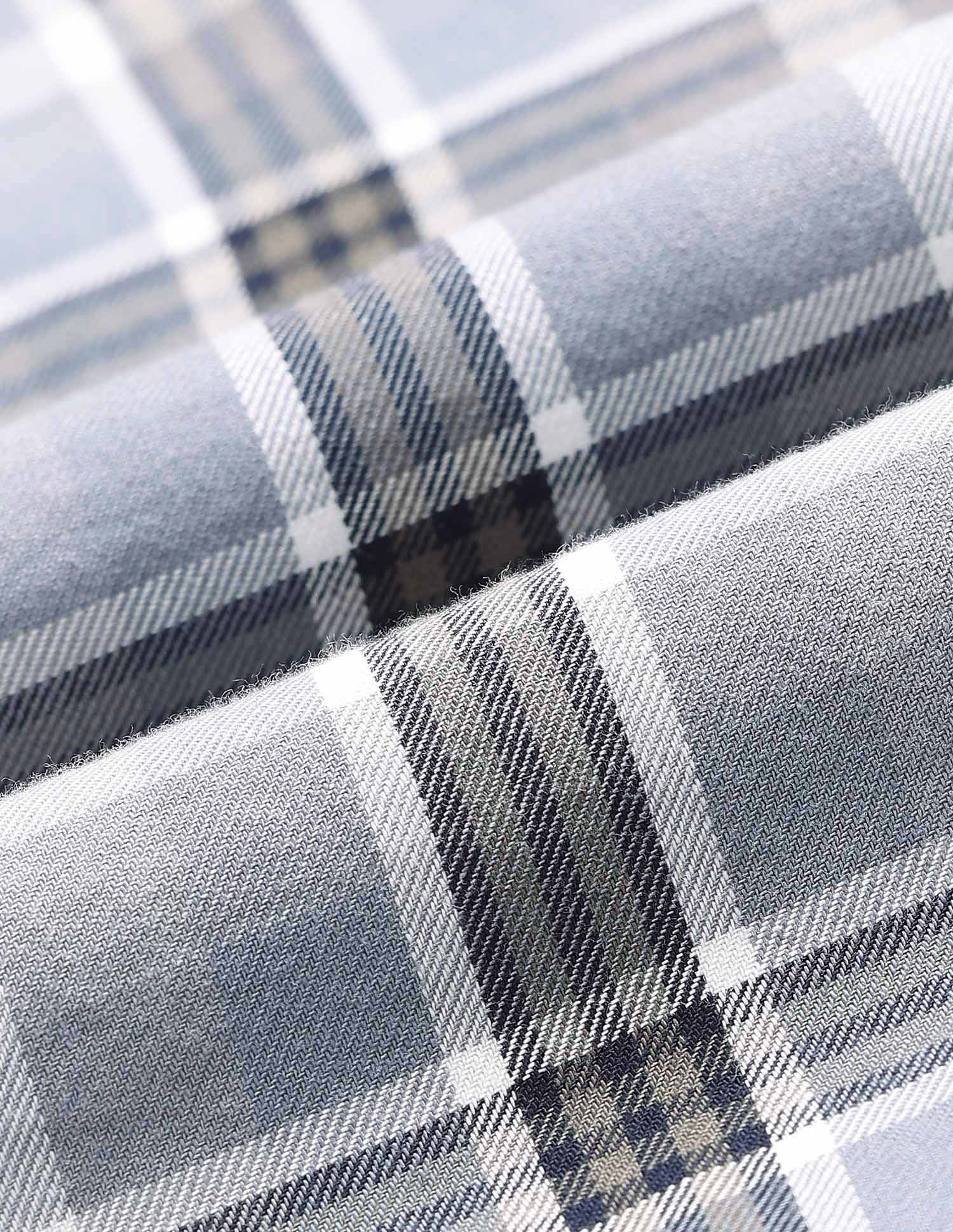 Tartan Checked Pure Cotton Shirt Grey - U.S. Polo Assn. India | Large