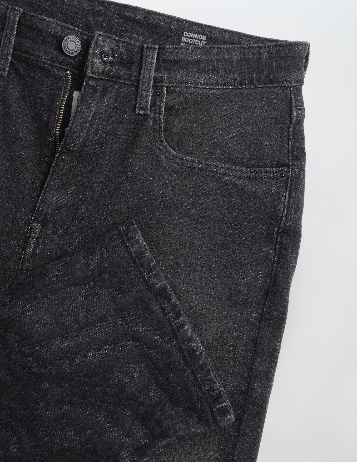 Connor Bootcut Fit Black Jeans Black - U.S. Polo Assn. India | Large