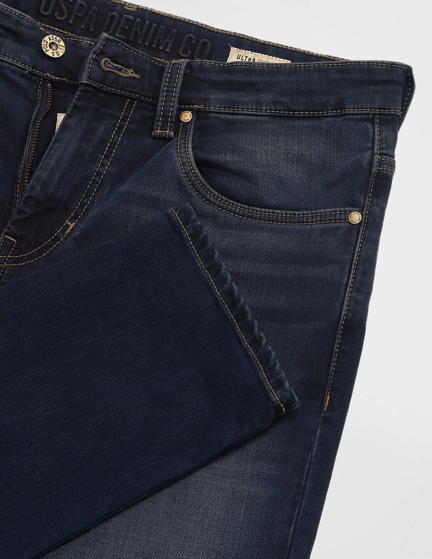 Brandon Slim Tapered Fit Mid Rise Jeans Blue - U.S. POLO ASSN. | Large