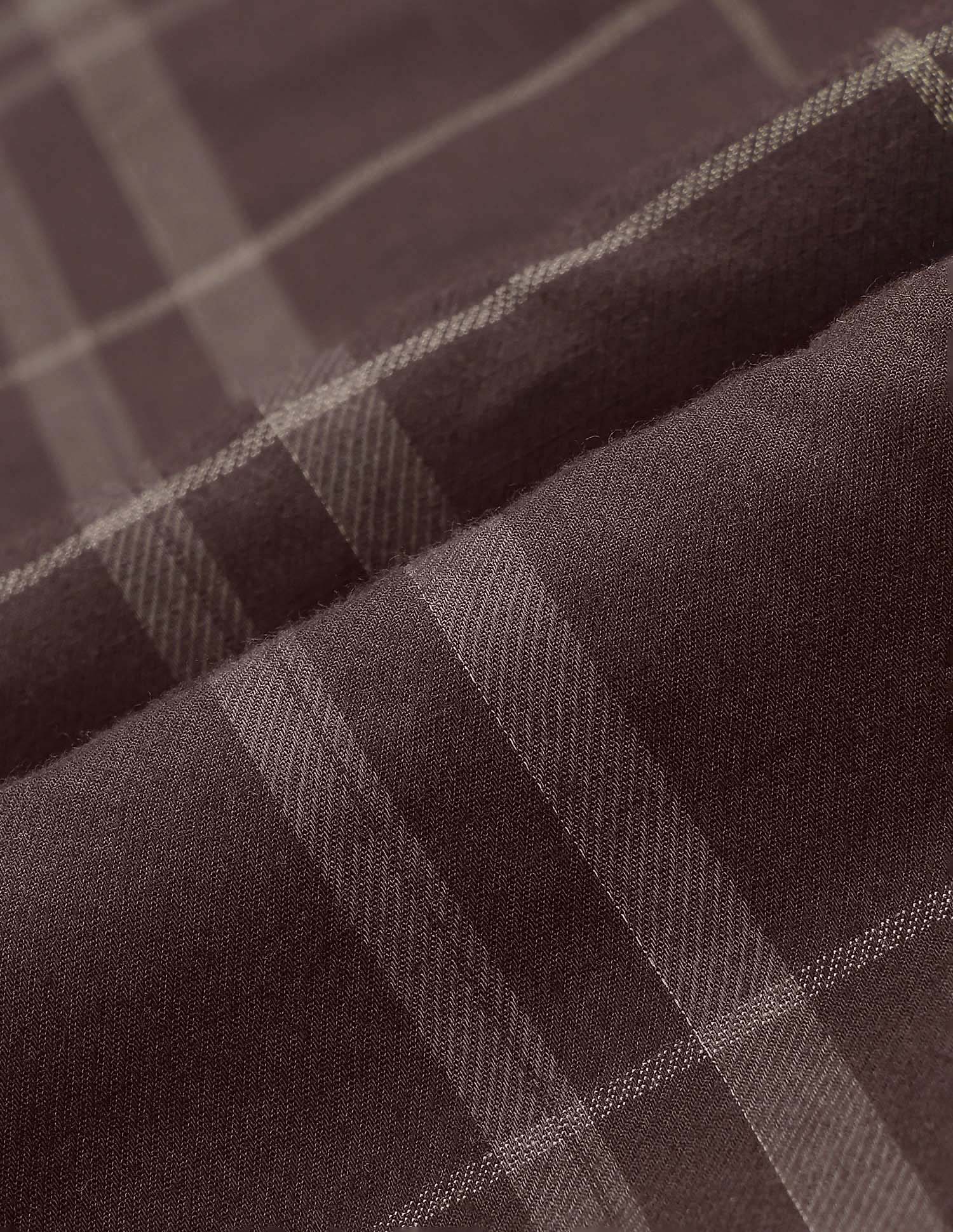 Grid Tattersall Checked Pure Cotton Shirt Wine - U.S. POLO ASSN. | Large