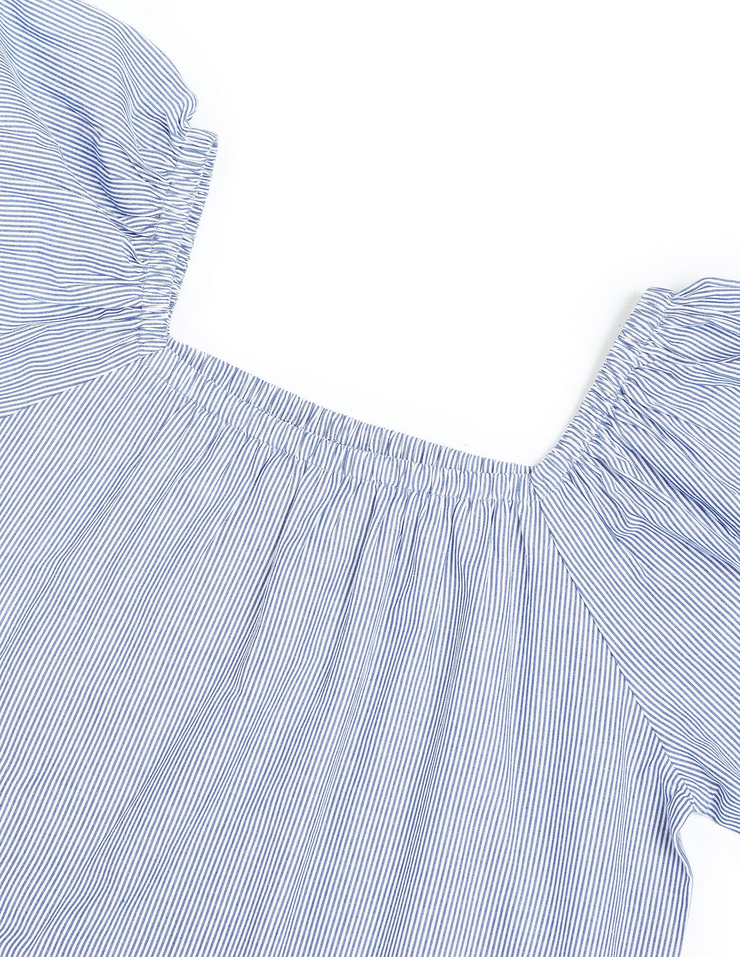 Square Neck Tie Up Midi Dress Blue - U.S. Polo Assn. India | Large