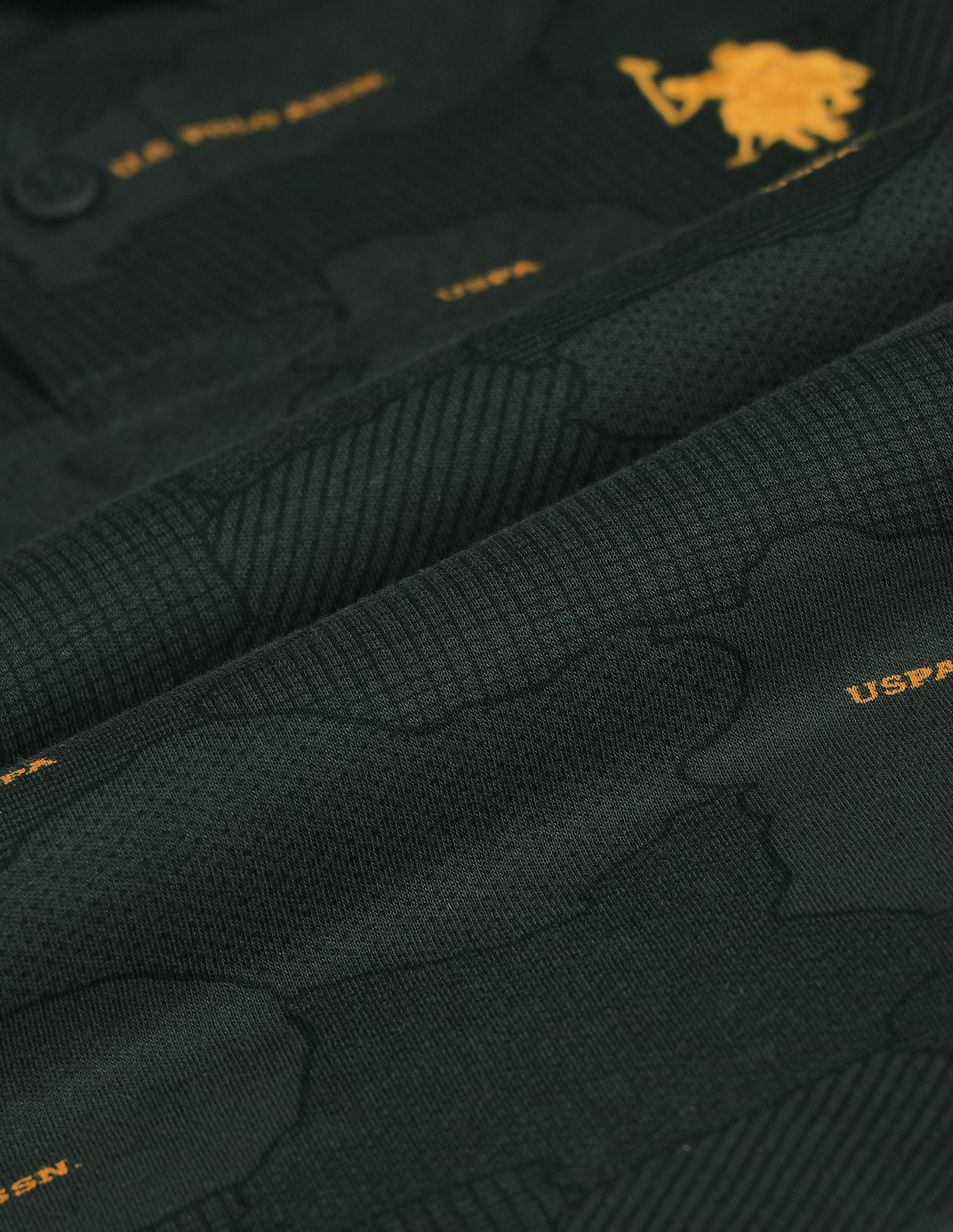 Boys Abstract Printed Regular Fit T-Shirt Kombu Green - U.S. POLO ASSN. | Large