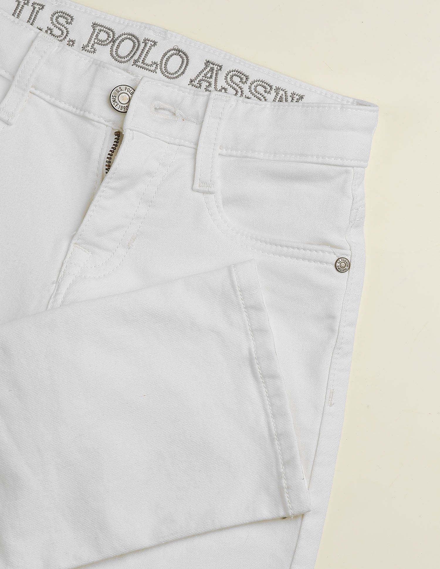 Mid Rise Relaxed Fit Jeans White - U.S. Polo Assn. India | Large