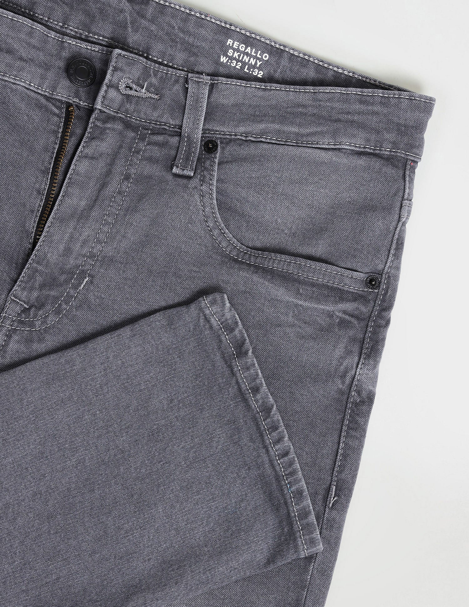 Regallo Skinny Fit Grey Jeans Grey - U.S. Polo Assn. India | Large
