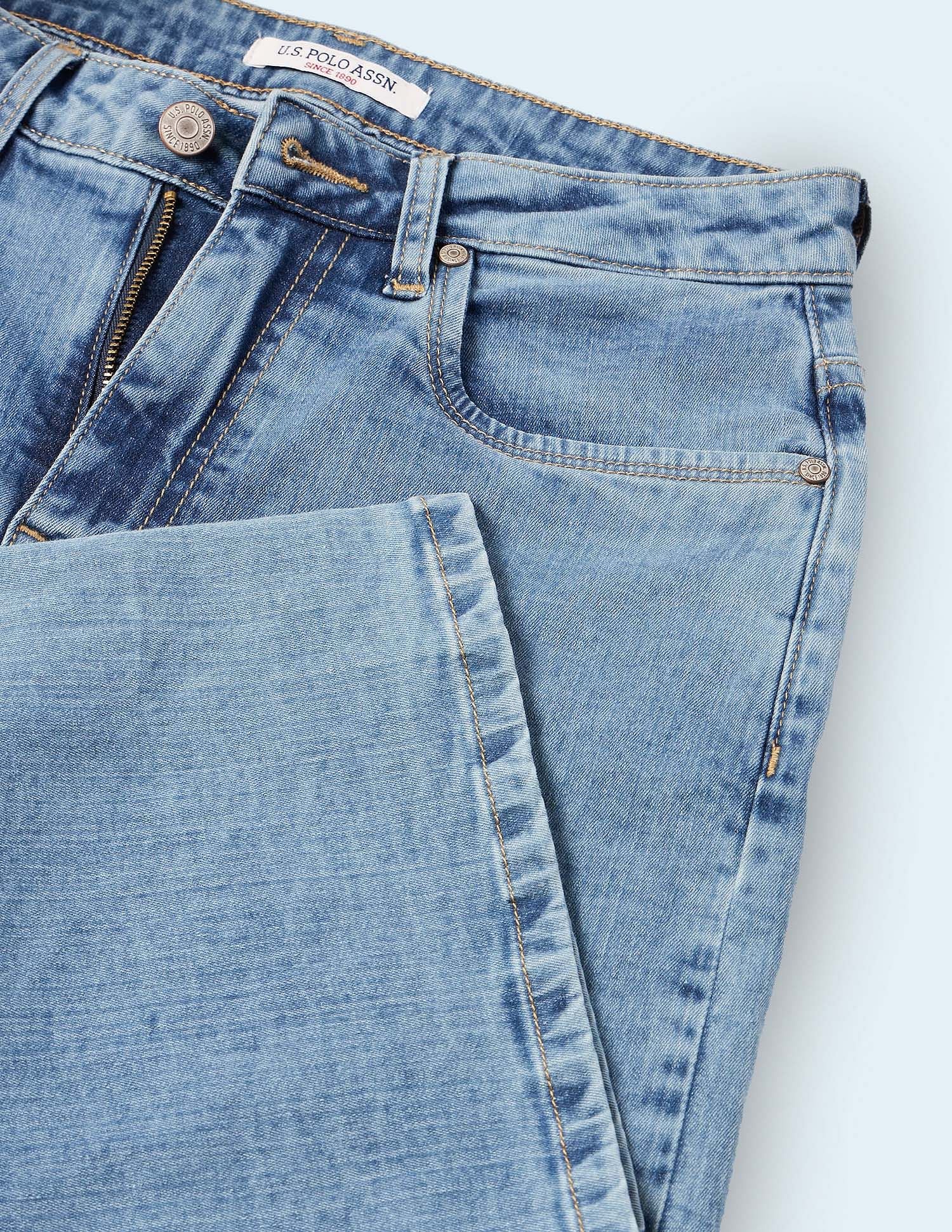 Wide Leg Fit Blue Jeans Blue - U.S. POLO ASSN. | Large